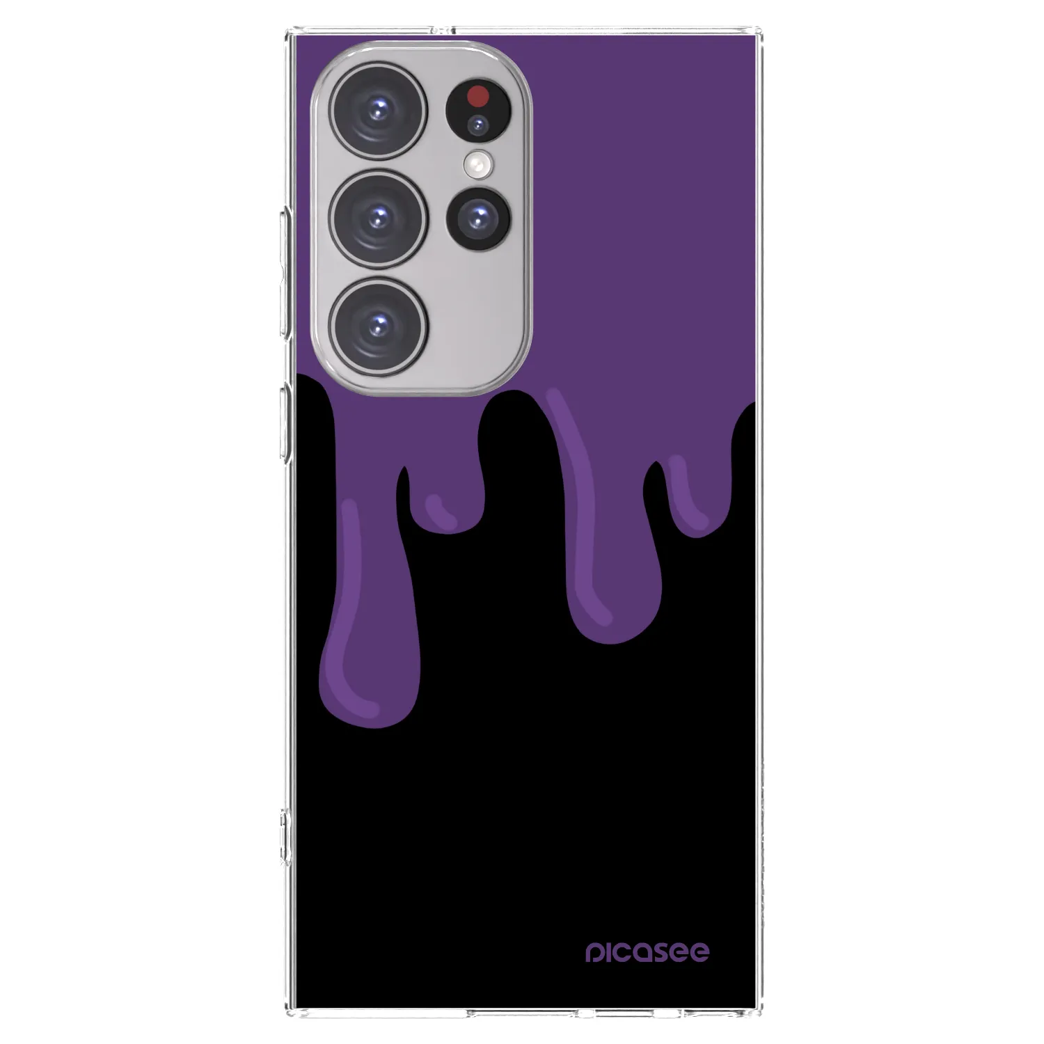 Picasee Samsung Galaxy S23 Ultra 5G Hülle - Transparentes Silikon - Purple spooky