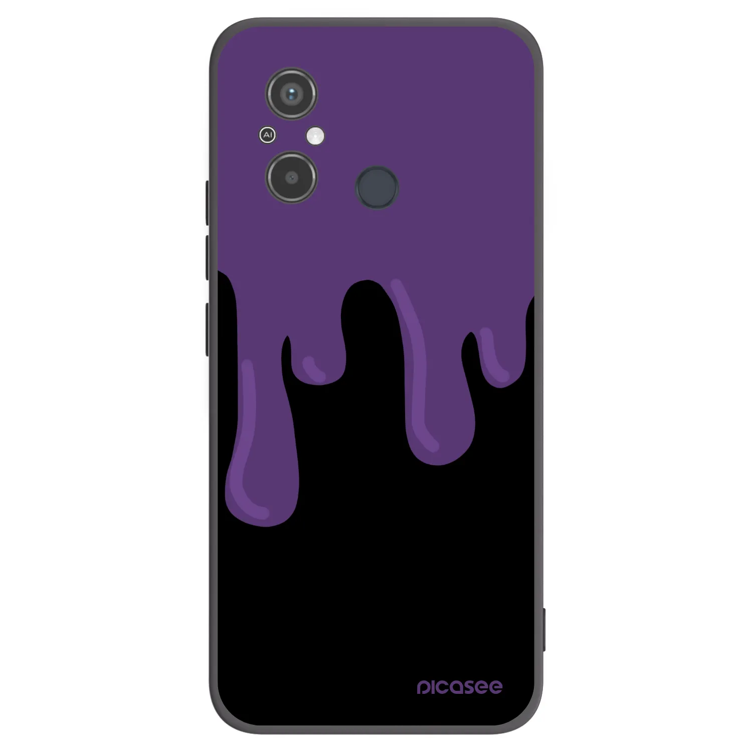 Picasee Xiaomi Redmi 12C Hülle - Schwarzes Silikon - Purple spooky