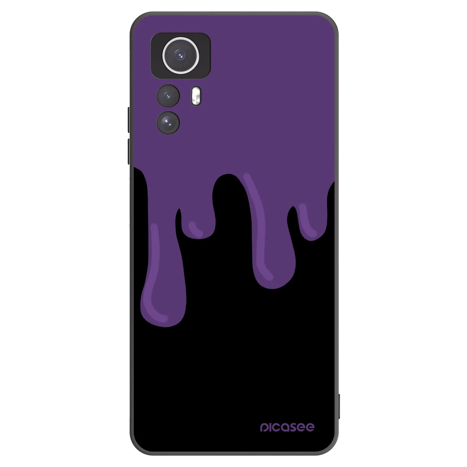 Picasee Xiaomi Redmi Note 12S Hülle - Schwarzes Silikon - Purple spooky