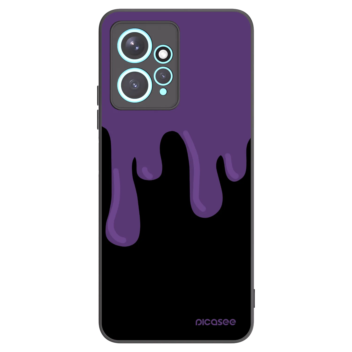 Picasee Xiaomi Redmi Note 12 4G Hülle - Schwarzes Silikon - Purple spooky