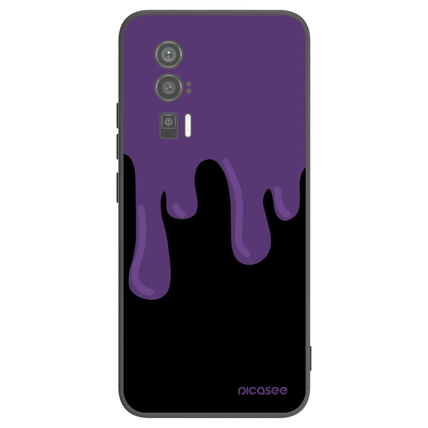 Picasee Xiaomi Poco F5 Pro 5G Hülle - Schwarzes Silikon - Purple spooky