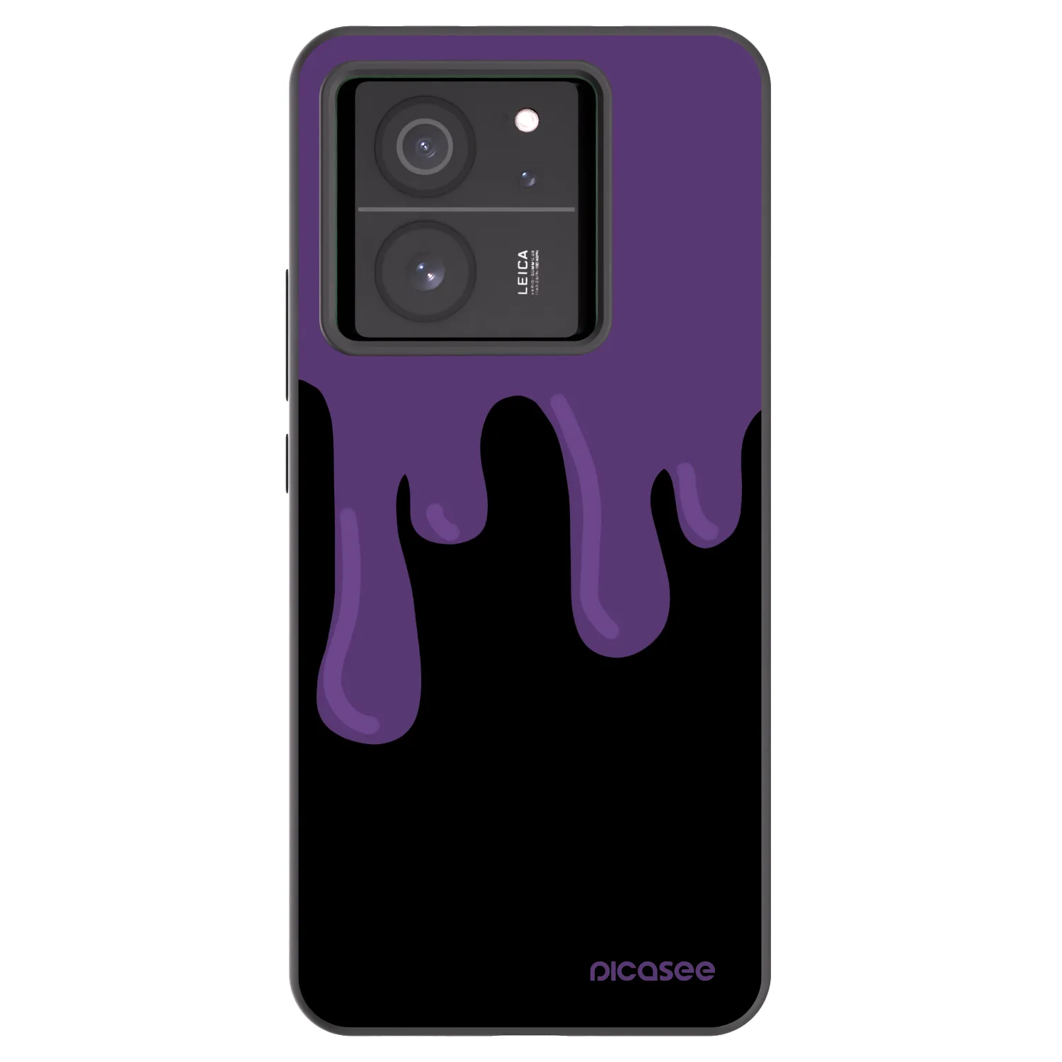 Picasee Xiaomi 13T Hülle - Schwarzes Silikon - Purple spooky