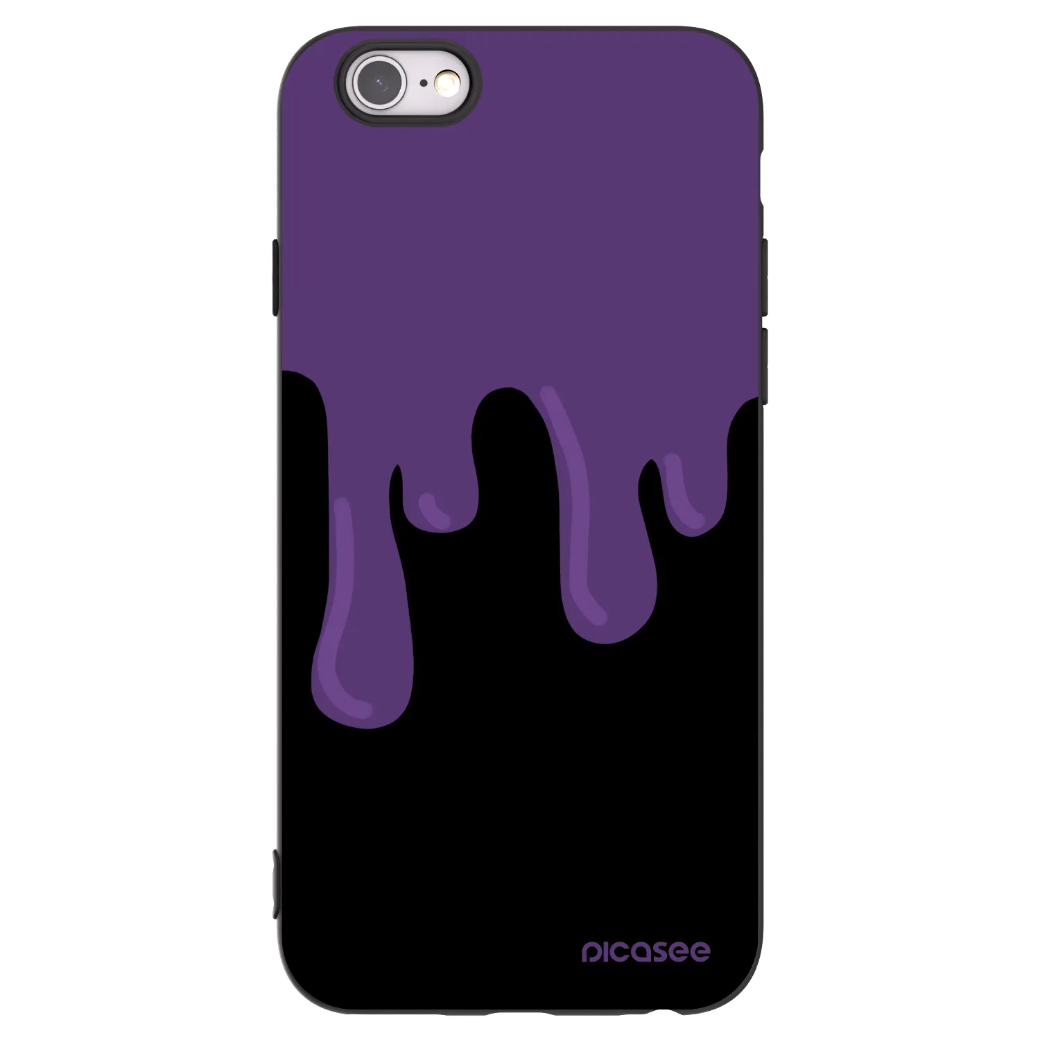 Picasee Apple iPhone 6/6S Hülle - Schwarzes Silikon - Purple spooky
