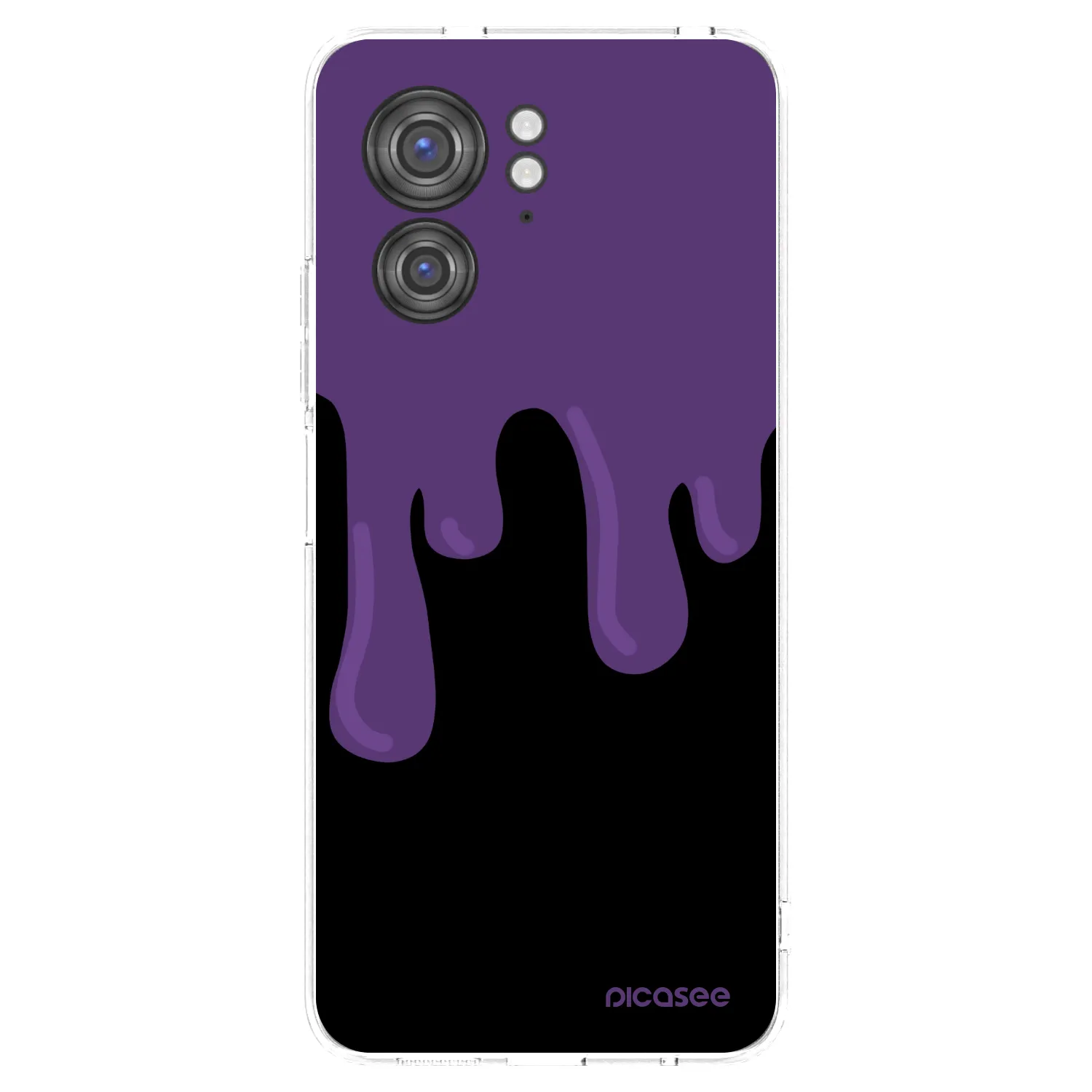 Picasee Motorola Edge 40 Hülle - Transparentes Silikon - Purple spooky