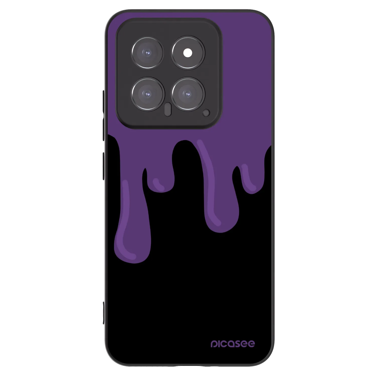 Picasee Xiaomi 14 Hülle - Schwarzes Silikon - Purple spooky
