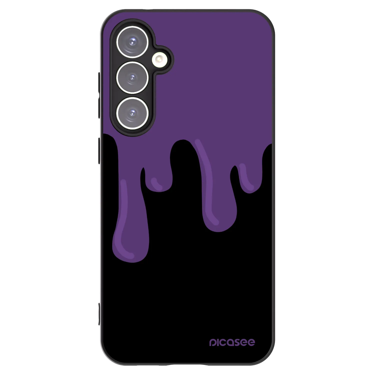 Picasee Samsung Galaxy S23 FE S711B Hülle - Schwarzes Silikon - Purple spooky