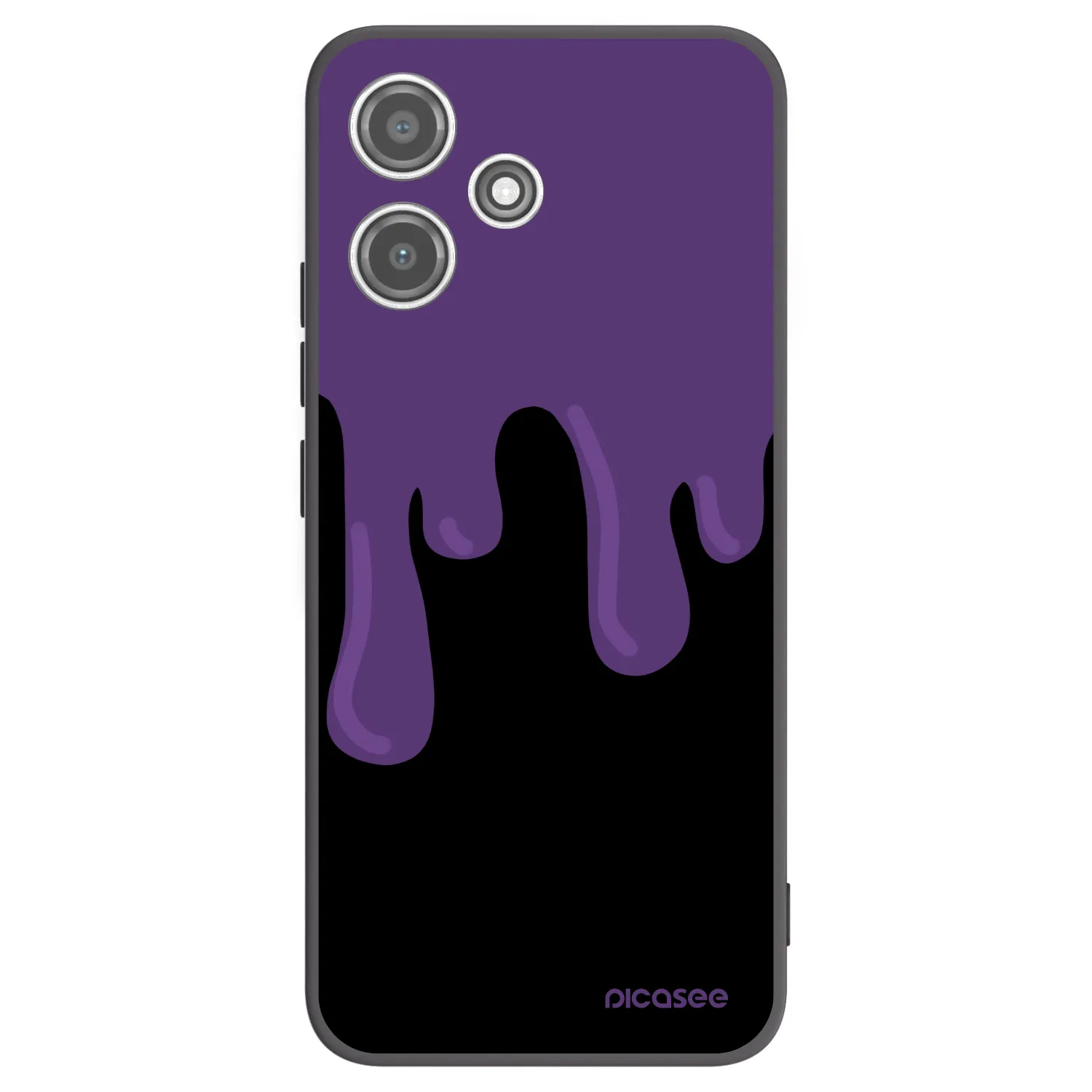 Picasee Xiaomi Redmi 12 5G Hülle - Schwarzes Silikon - Purple spooky
