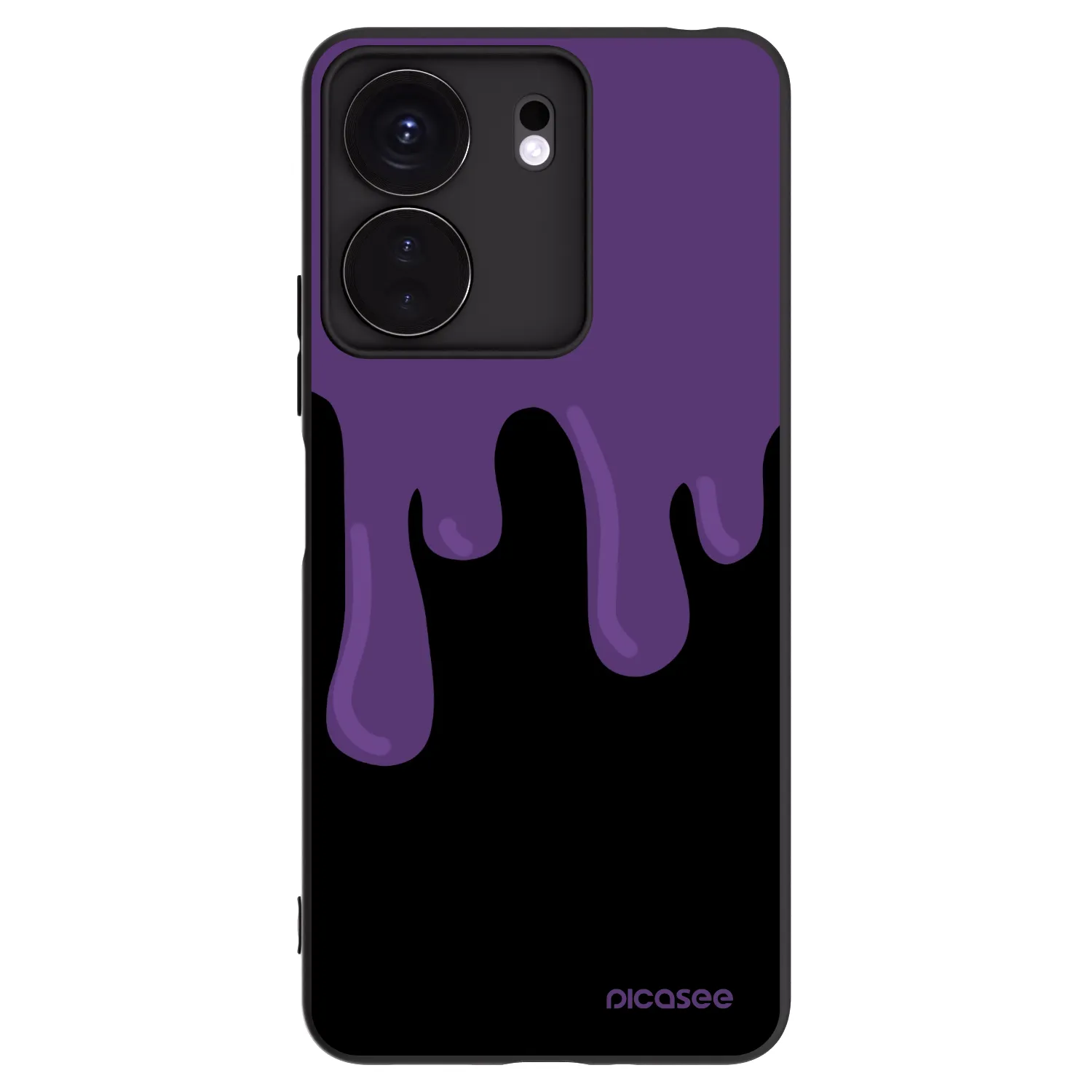 Picasee Xiaomi Redmi 13C 4G Hülle - Schwarzes Silikon - Purple spooky