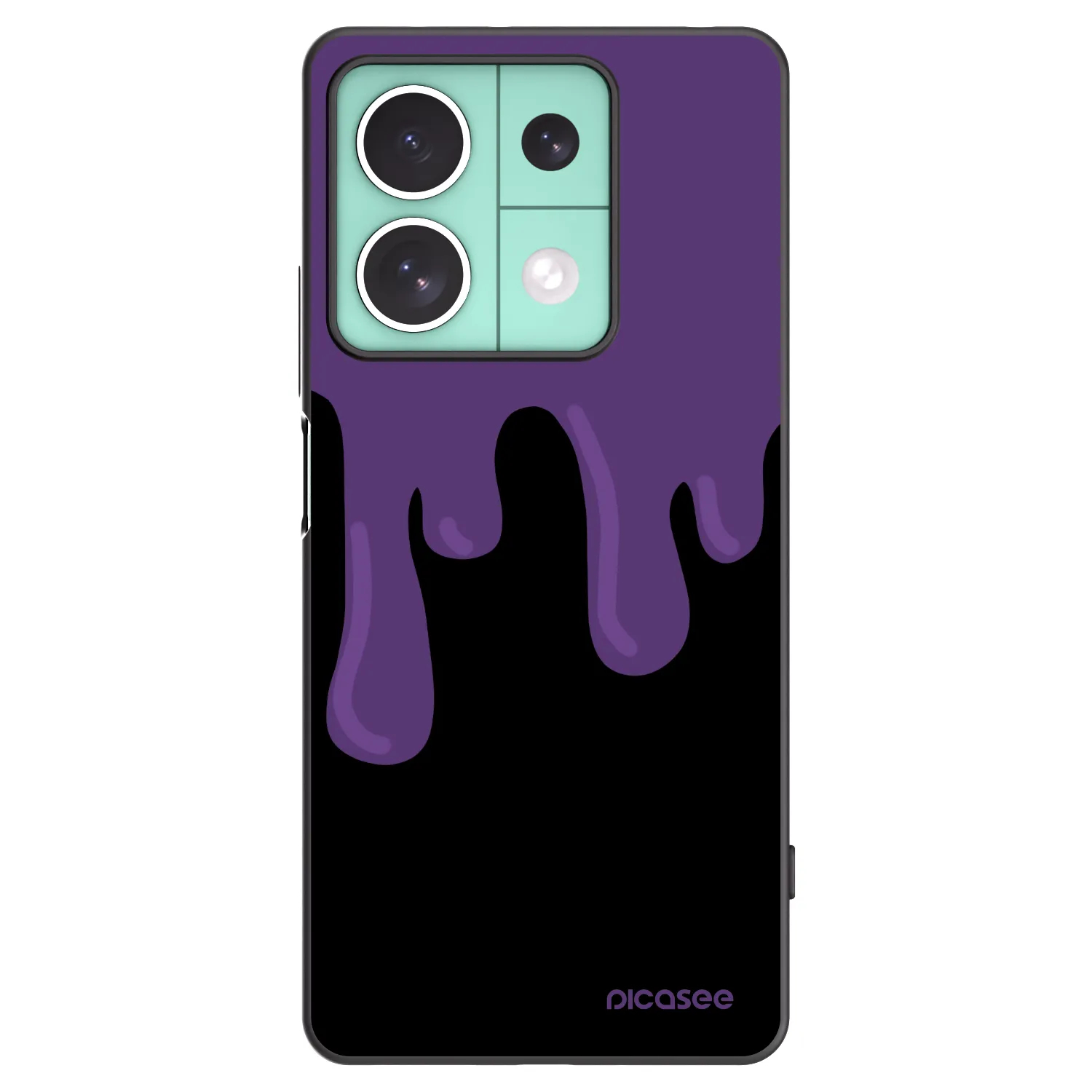 Picasee Xiaomi Redmi Note 13 5G Hülle - Schwarzes Silikon - Purple spooky