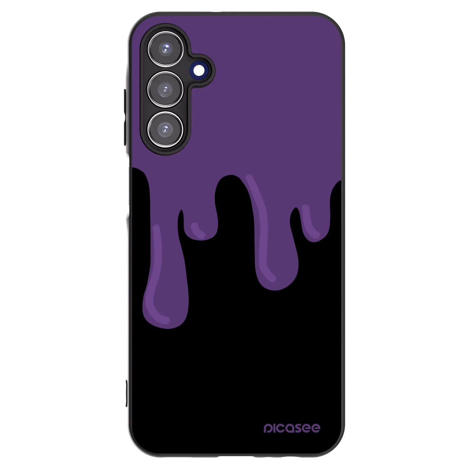 Picasee Samsung Galaxy A15 A156B 5G Hülle - Schwarzes Silikon - Purple spooky