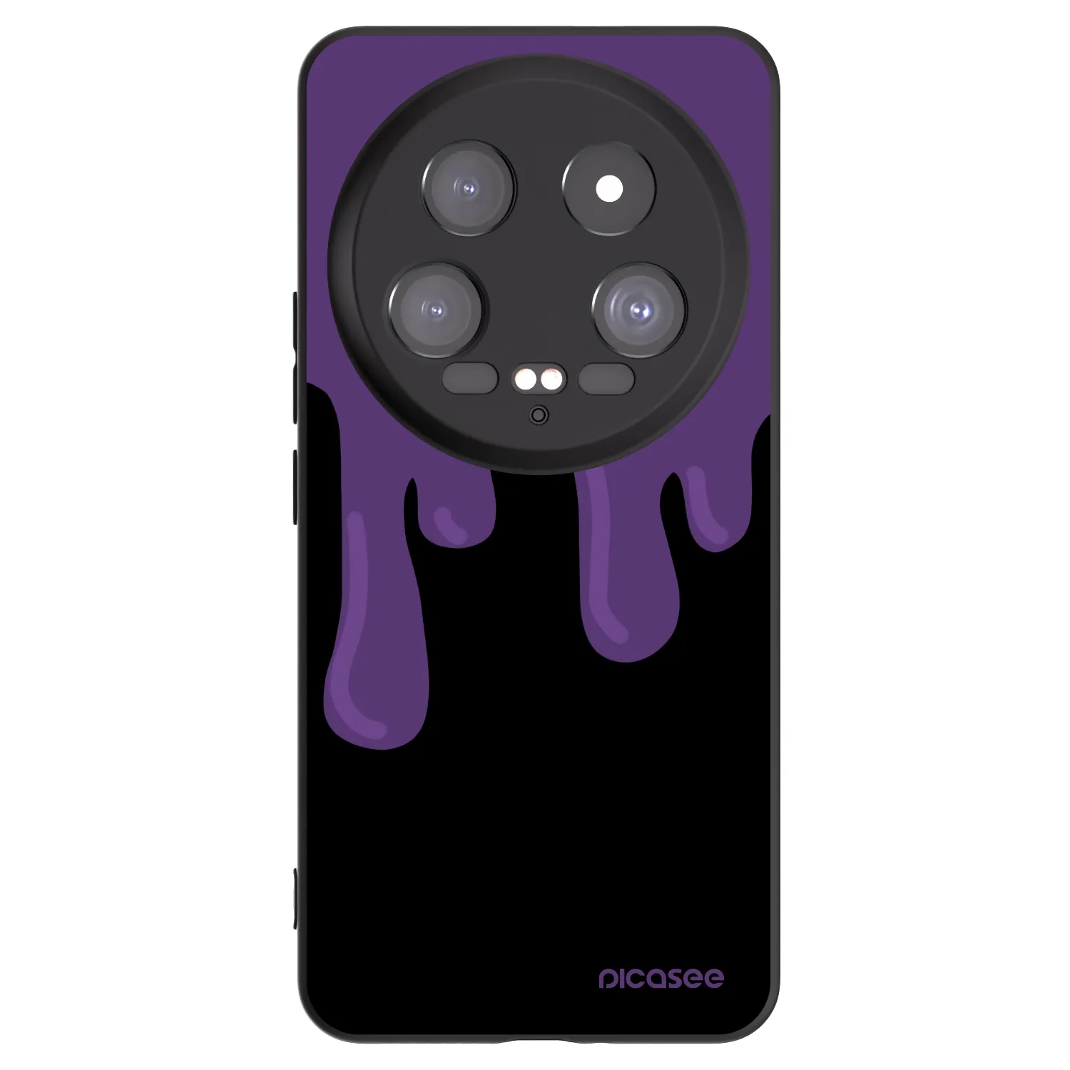 Picasee Xiaomi 14 Ultra Hülle - Schwarzes Silikon - Purple spooky