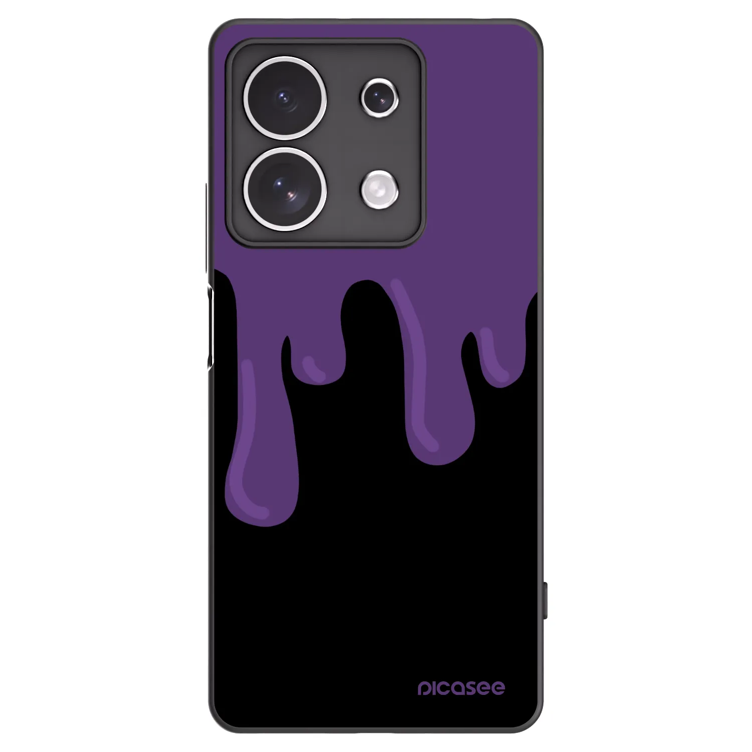 Picasee Xiaomi Redmi Note 13 4G Hülle - Schwarzes Silikon - Purple spooky