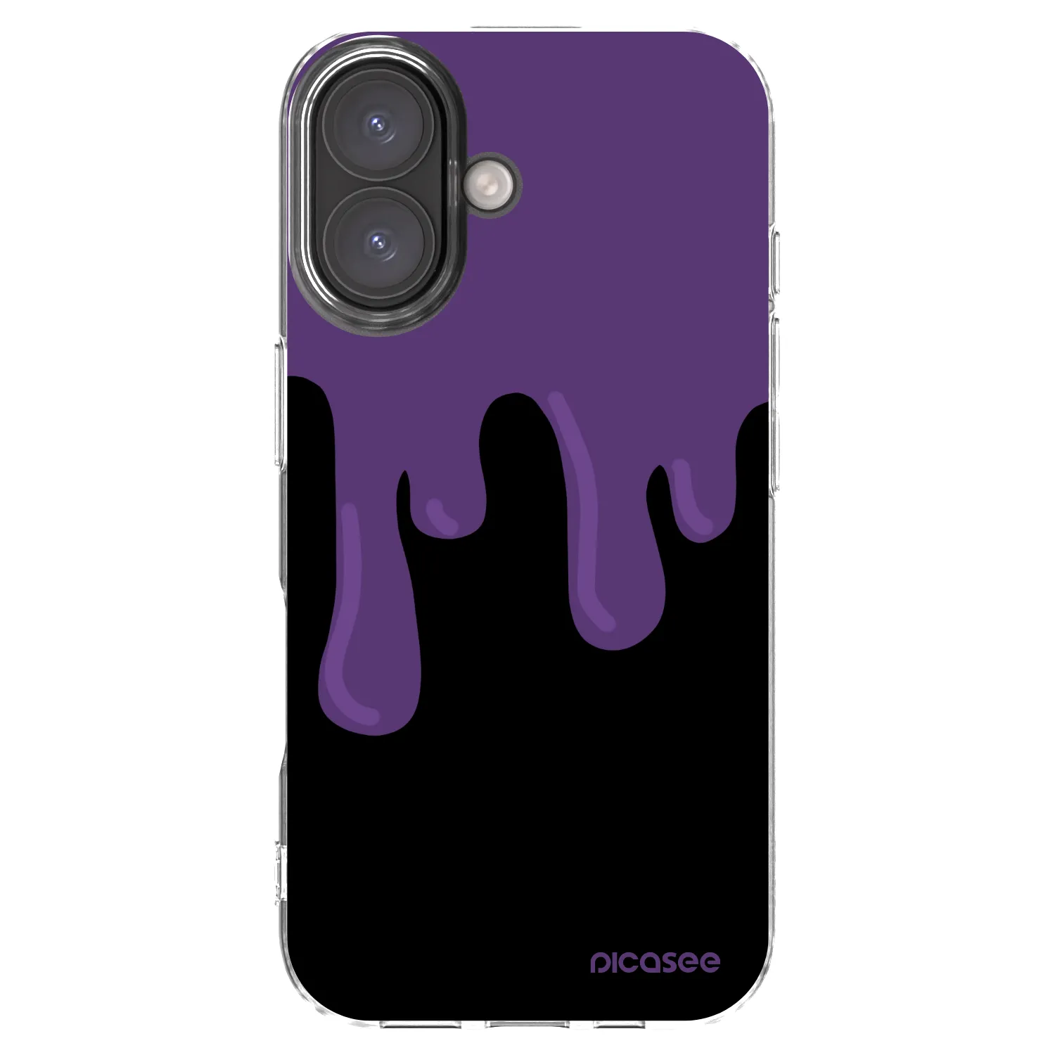 Picasee Apple iPhone 16 Hülle - Transparentes Silikon - Purple spooky