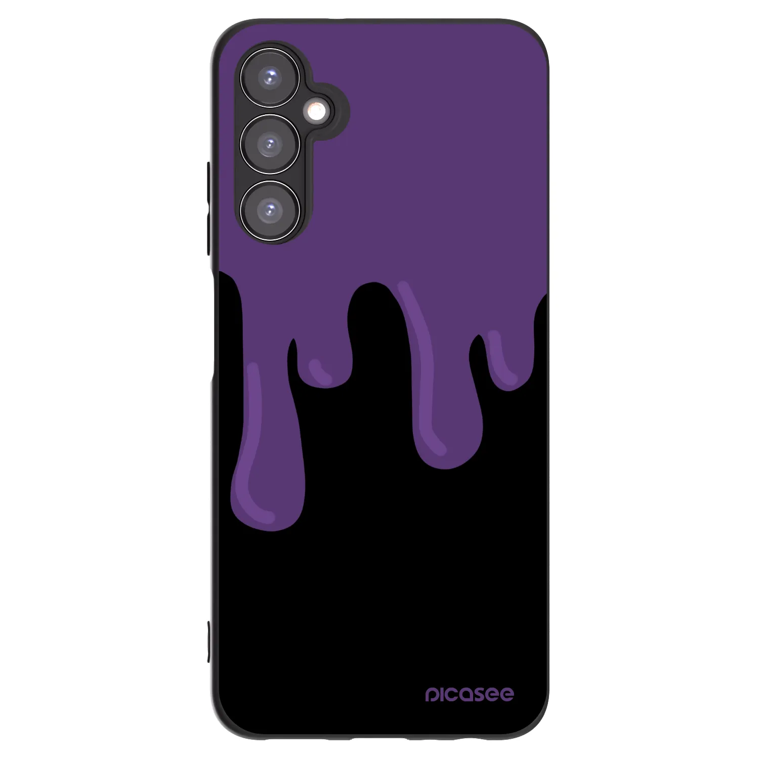 Picasee Samsung Galaxy A05s A057G Hülle - Schwarzes Silikon - Purple spooky