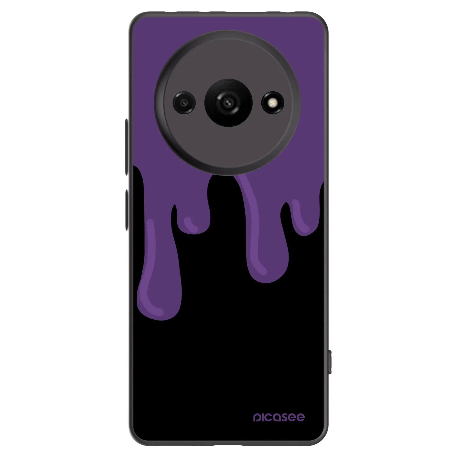 Picasee Xiaomi Redmi A3 Hülle - Schwarzes Silikon - Purple spooky
