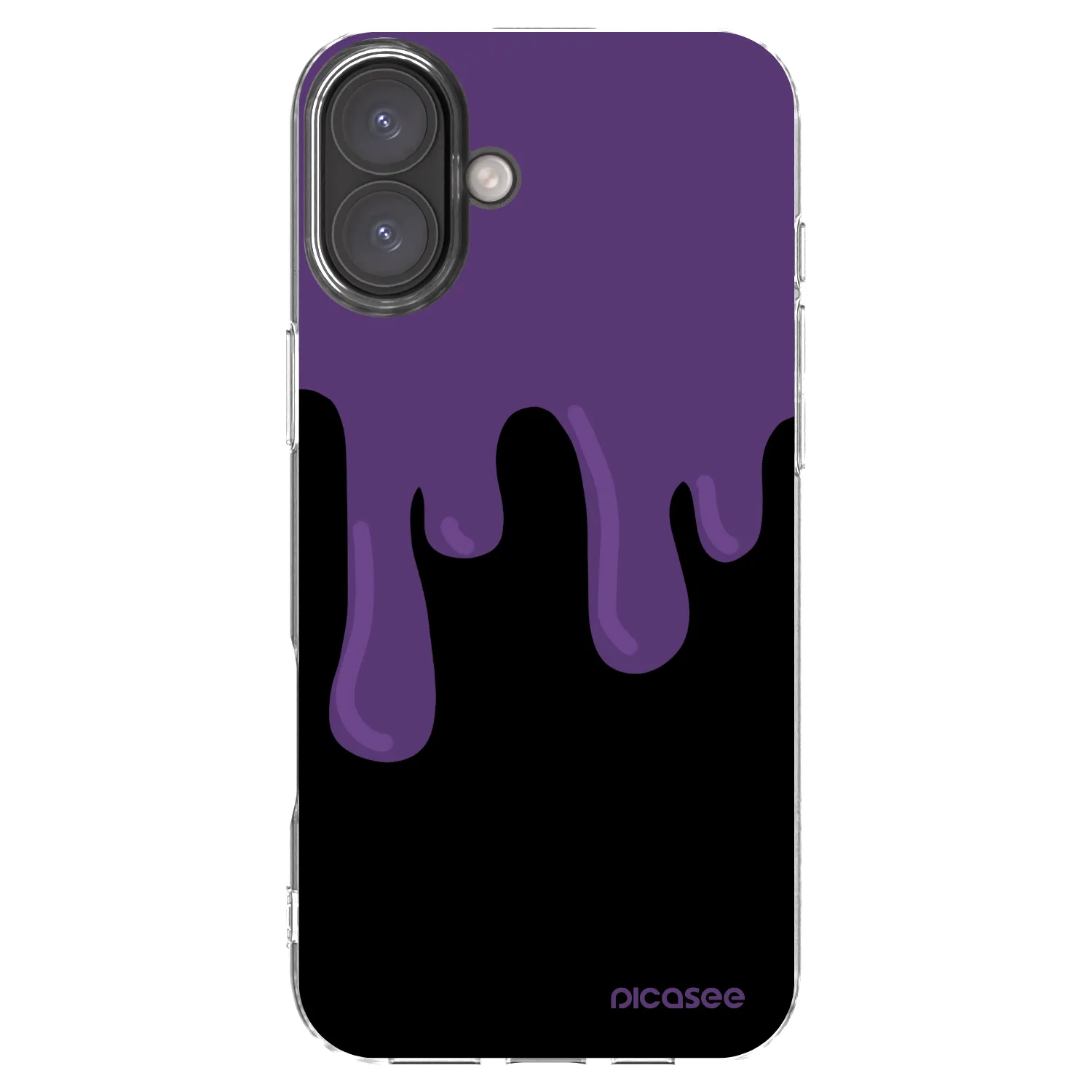 Picasee Apple iPhone 16 Plus Hülle - Transparentes Silikon - Purple spooky