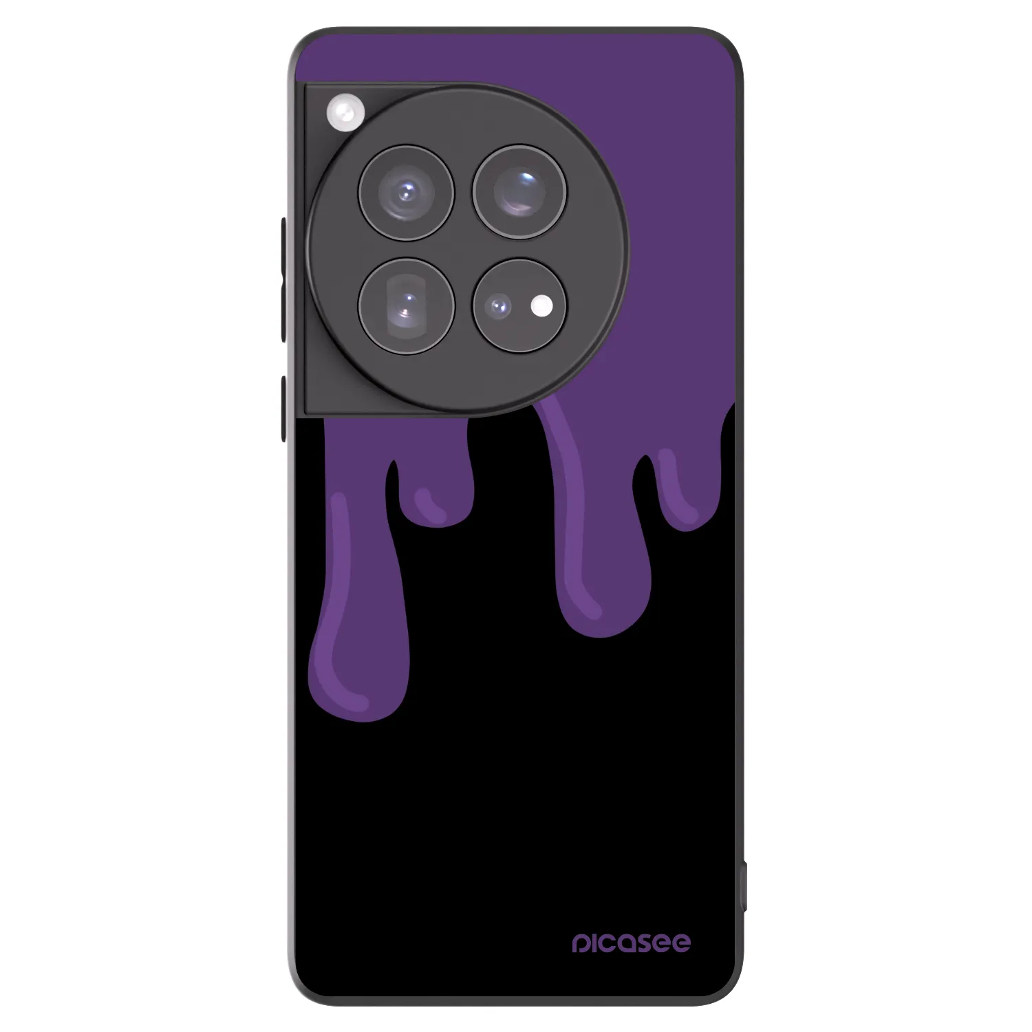 Picasee OnePlus 12 5G Hülle - Schwarzes Silikon - Purple spooky