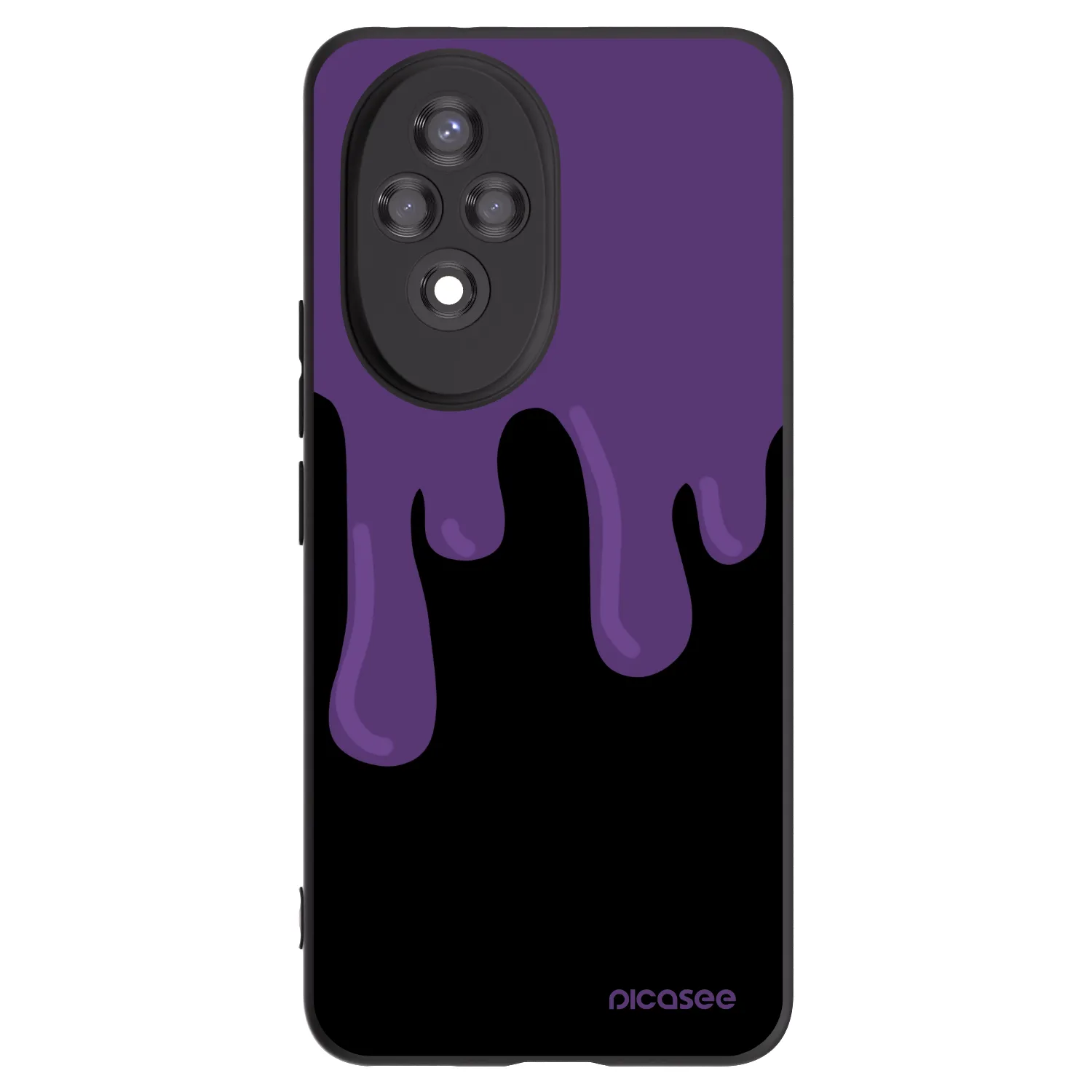 Picasee Honor 200 Pro 5G Hülle - Schwarzes Silikon - Purple spooky