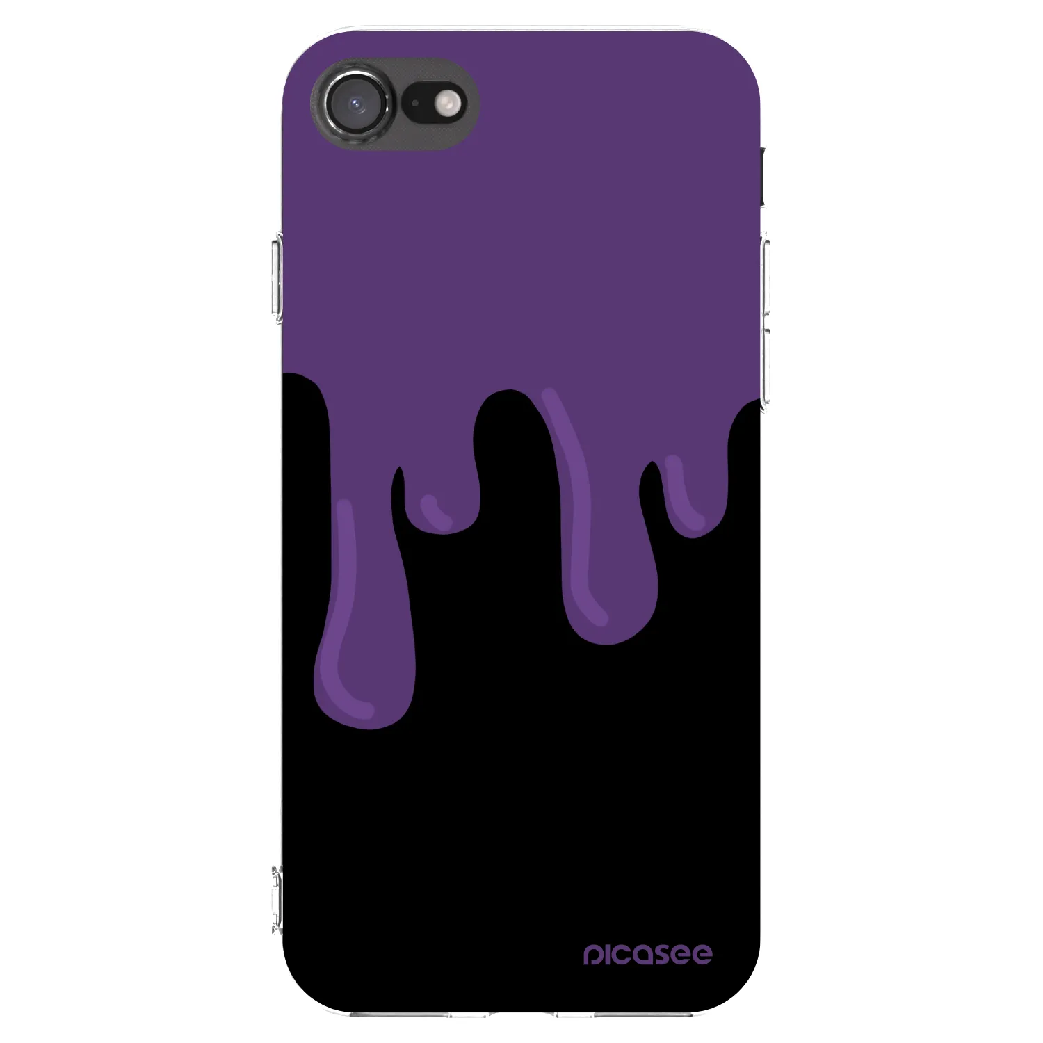 Picasee Apple iPhone 7 Hülle - Transparentes Silikon - Purple spooky