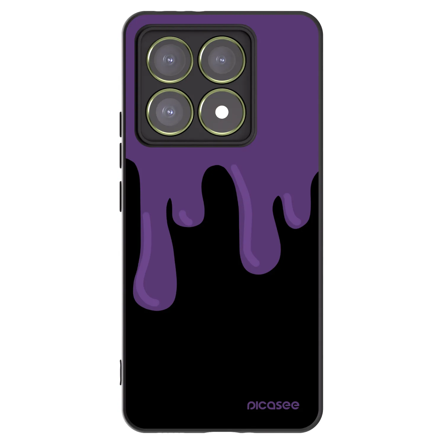 Picasee Xiaomi 14T Hülle - Schwarzes Silikon - Purple spooky