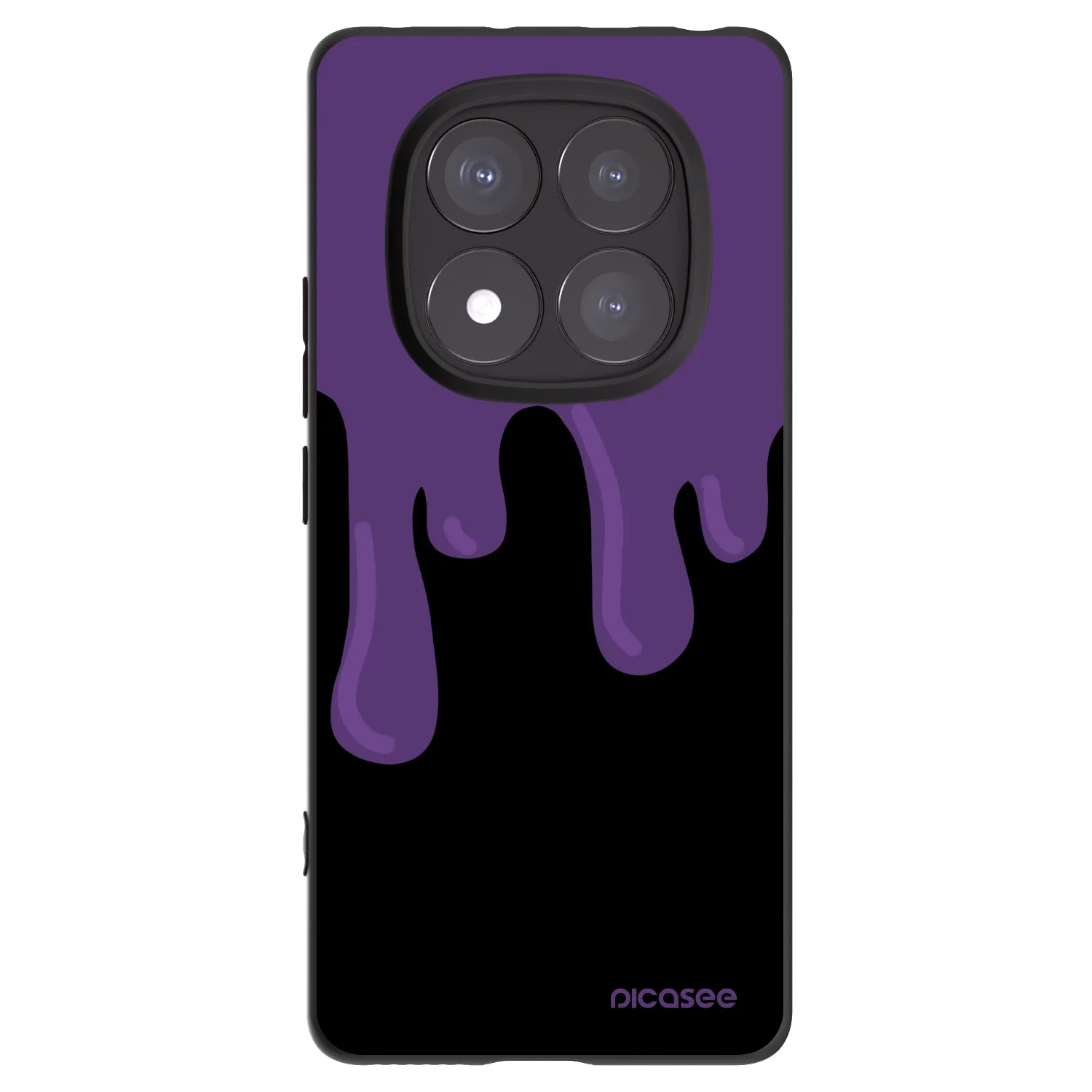 Picasee Xiaomi Redmi Note 14 Pro 5G Hülle - Schwarzes Silikon - Purple spooky