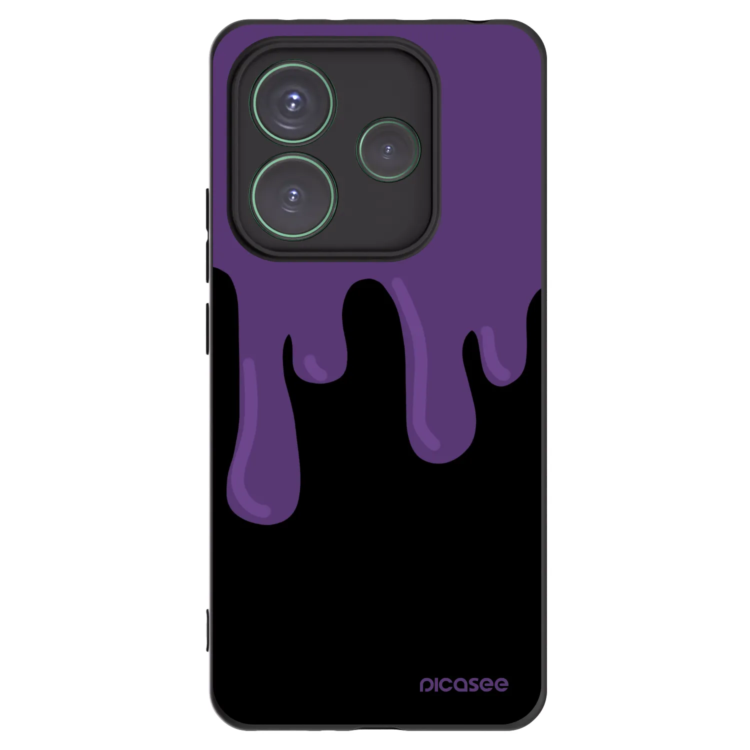 Picasee Xiaomi Redmi Note 14 5G Hülle - Schwarzes Silikon - Purple spooky