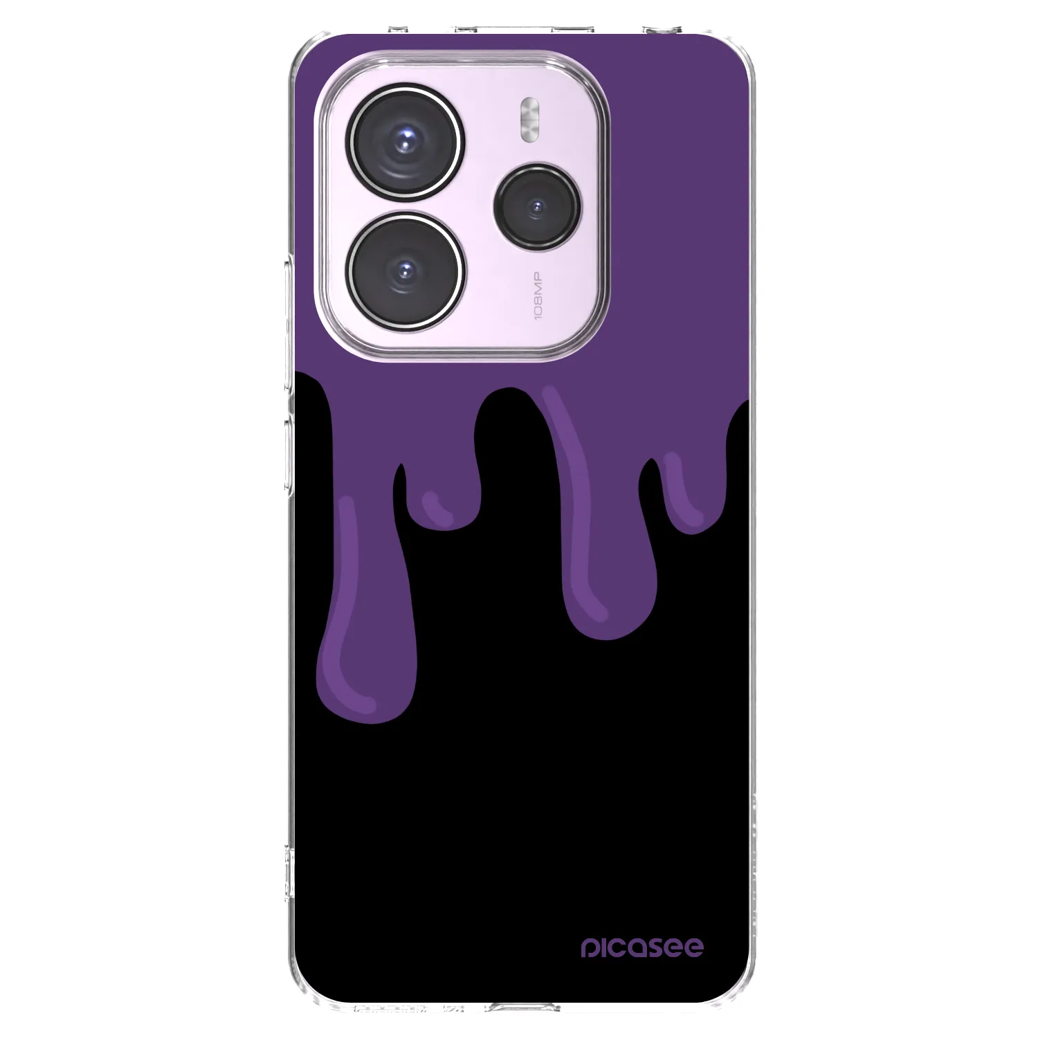 Picasee Xiaomi Redmi Note 14 5G Hülle - Transparentes Silikon - Purple spooky