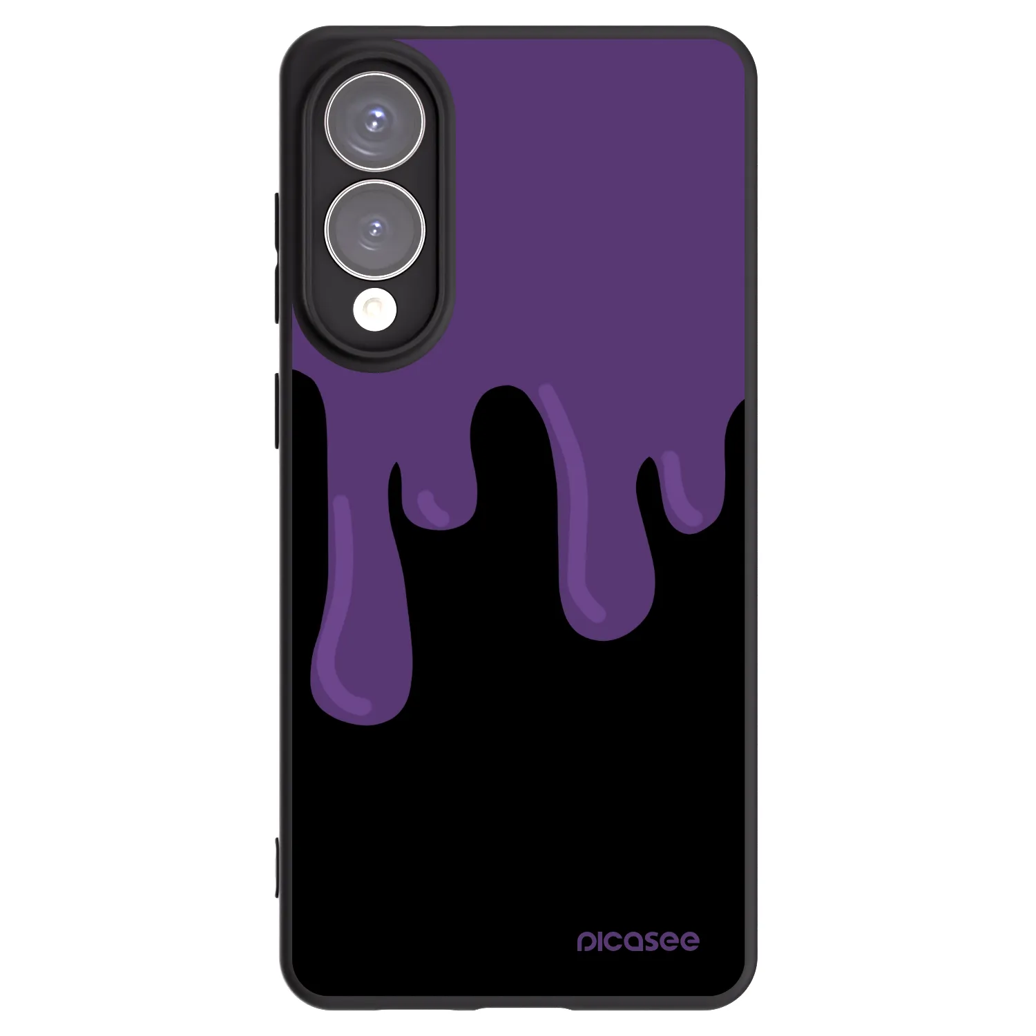 Picasee Samsung Galaxy S25 Edge 5G Hülle - Schwarzes Silikon - Purple spooky