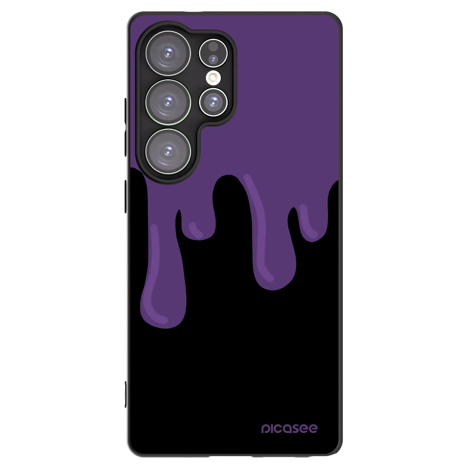 Picasee Samsung Galaxy S25 Ultra 5G Hülle - Schwarzes Silikon - Purple spooky