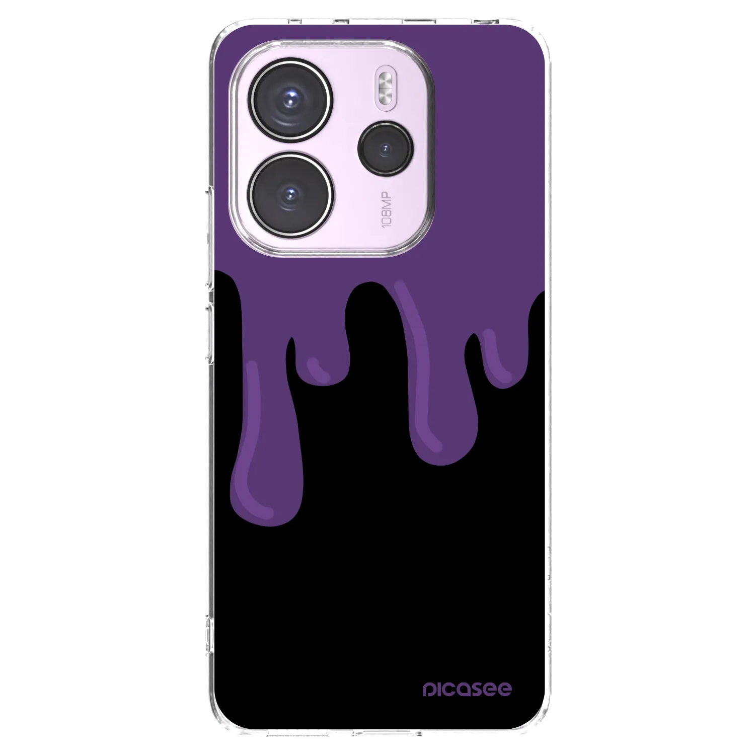 Picasee Xiaomi Redmi Note 14 4G Hülle - Transparentes Silikon - Purple spooky