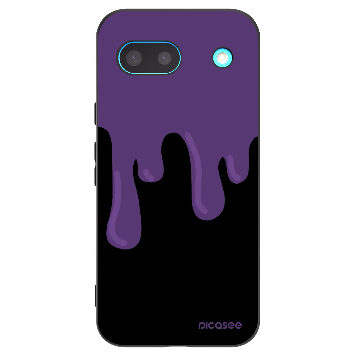 Picasee Google Pixel 8a Hülle - Schwarzes Silikon - Purple spooky