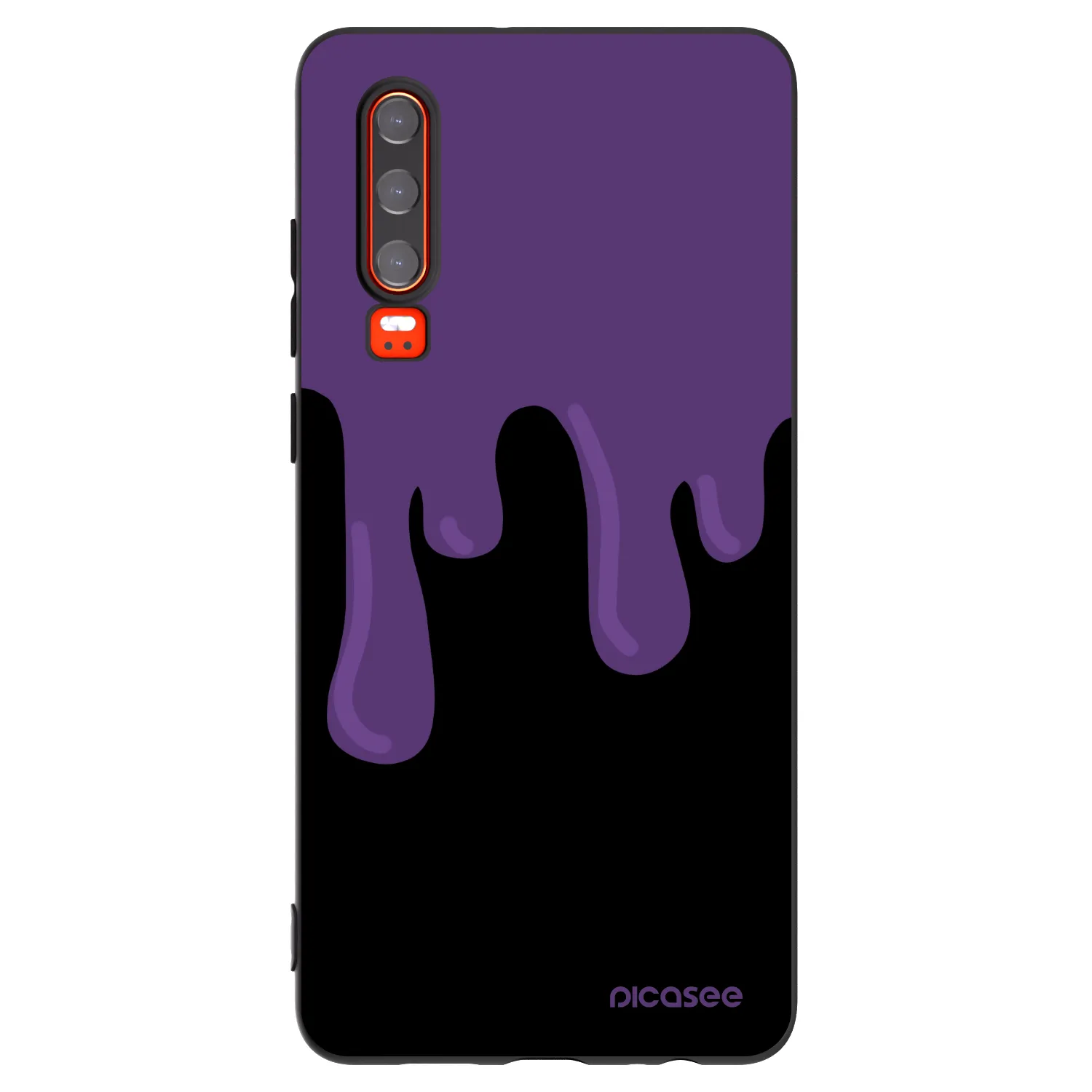 Picasee Huawei P30 Hülle - Schwarzes Silikon - Purple spooky