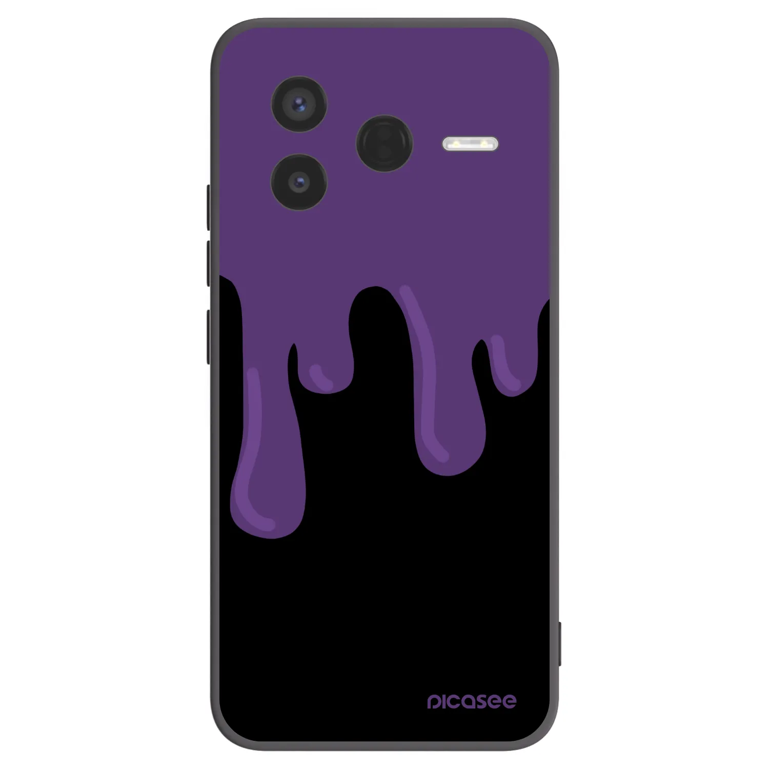 Picasee Xiaomi Poco F7 Pro 5G Hülle - Schwarzes Silikon - Purple spooky