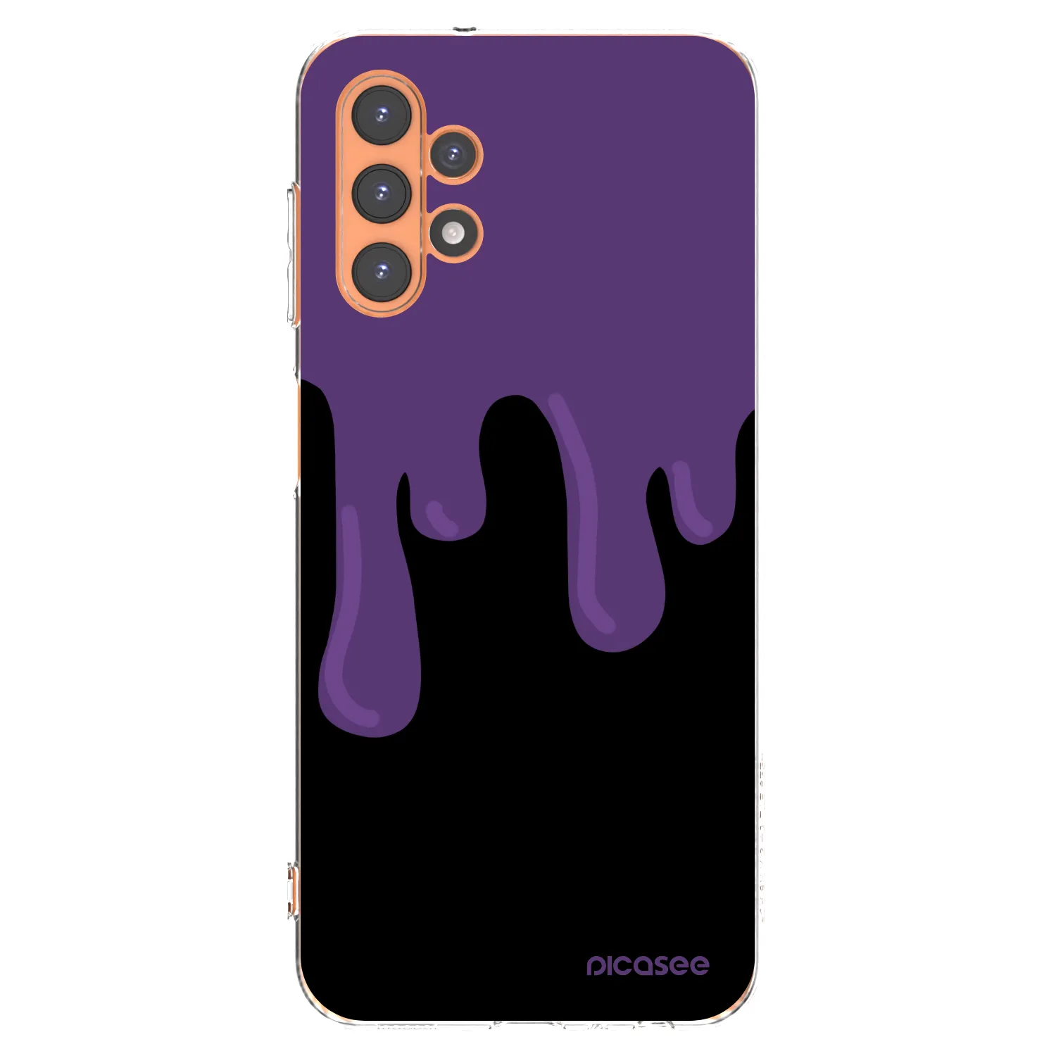 Picasee Samsung Galaxy A13 5G Hülle - Transparentes Silikon - Purple spooky