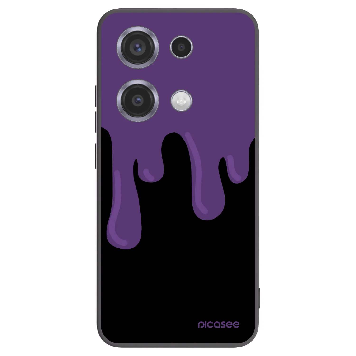 Picasee Xiaomi Redmi Note 14S Hülle - Schwarzes Silikon - Purple spooky