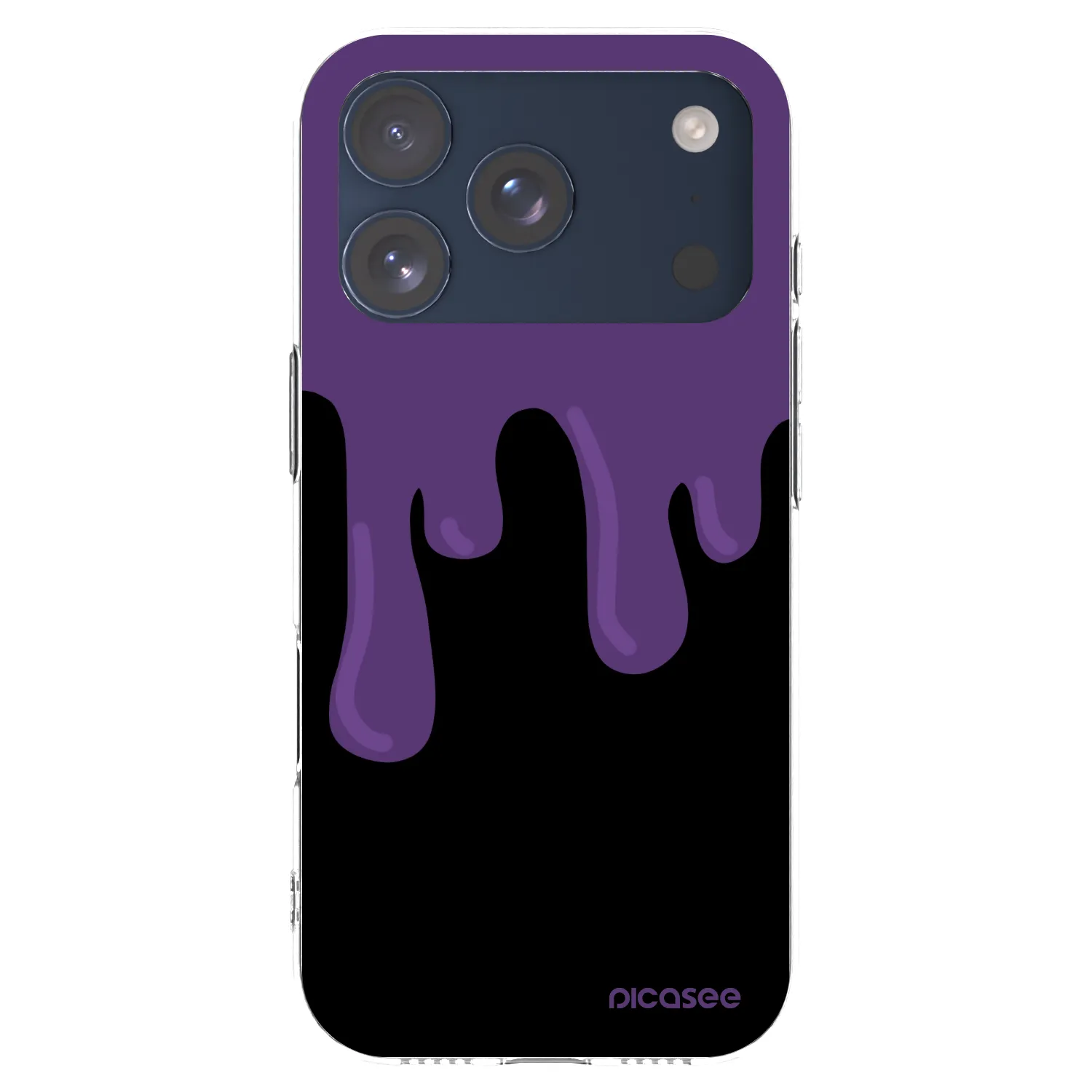 Picasee Apple iPhone 17 Pro Hülle - Transparentes Silikon - Purple spooky