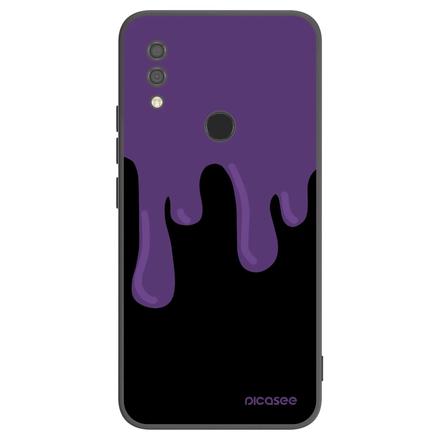 Picasee Xiaomi Redmi 7 Hülle - Schwarzes Silikon - Purple spooky