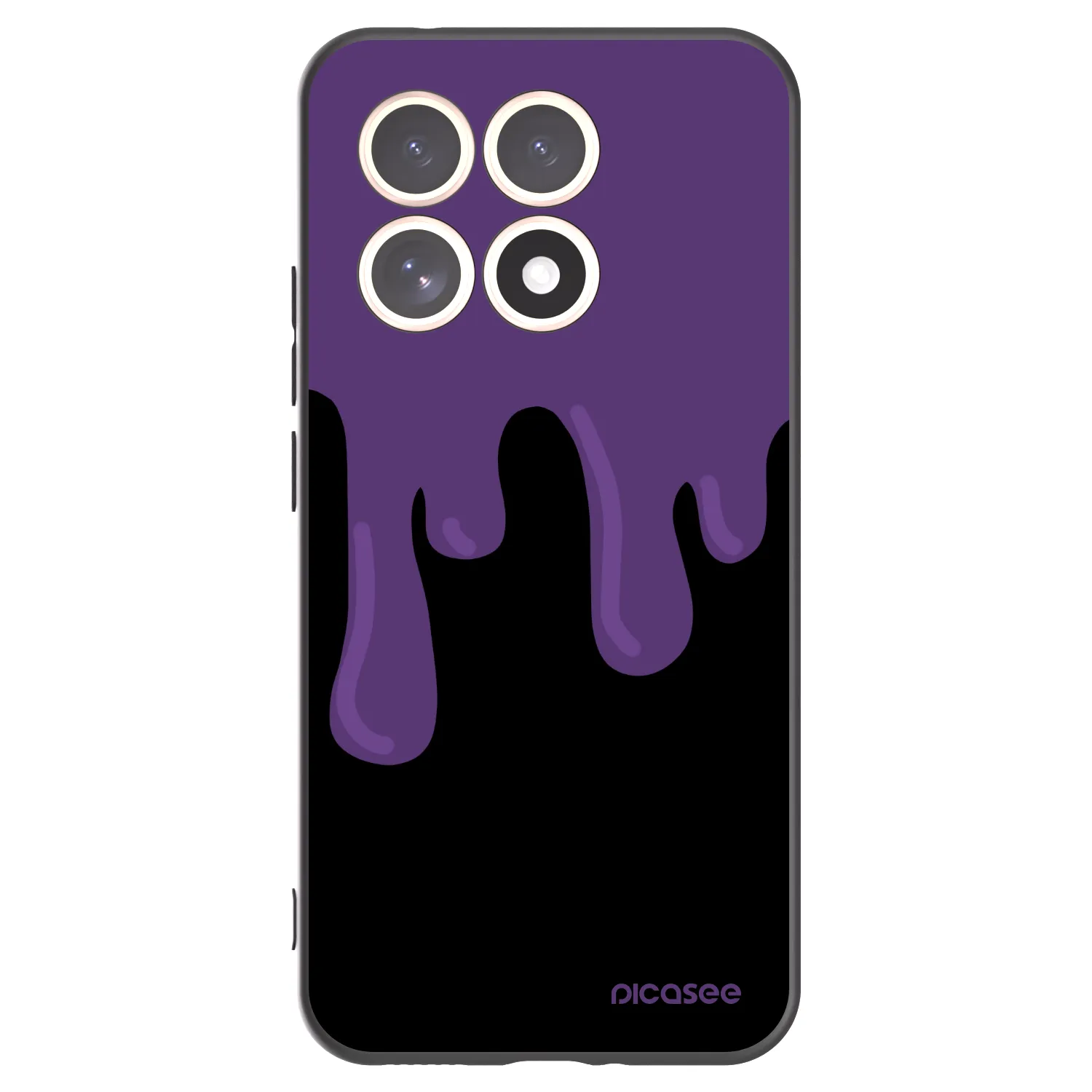 Picasee Xiaomi 15T Hülle - Schwarzes Silikon - Purple spooky