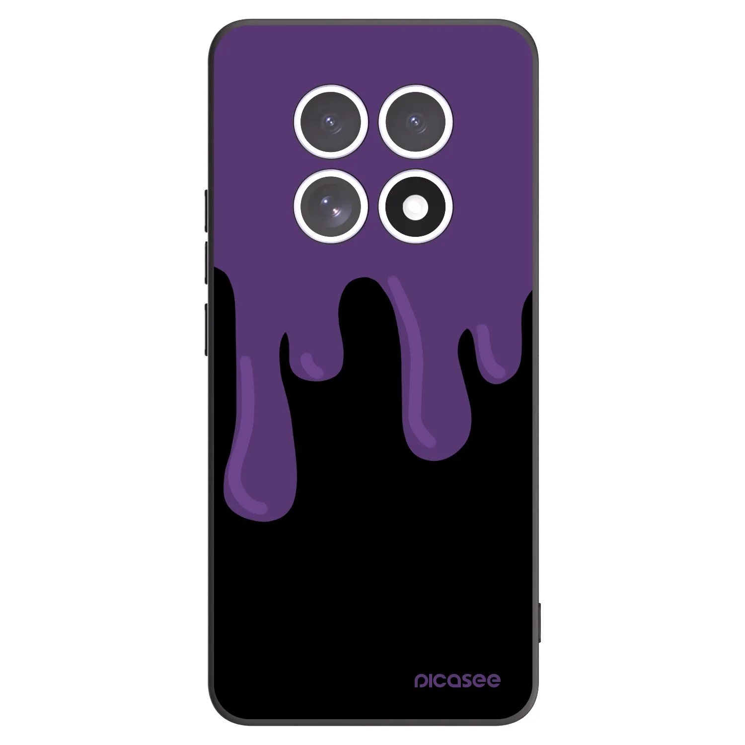 Picasee Xiaomi Redmi Note 15 4G Hülle - Schwarzes Silikon - Purple spooky