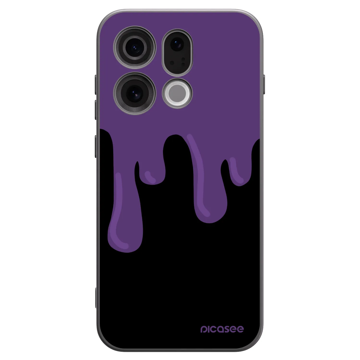 Picasee OPPO Find X9 Hülle - Schwarzes Silikon - Purple spooky