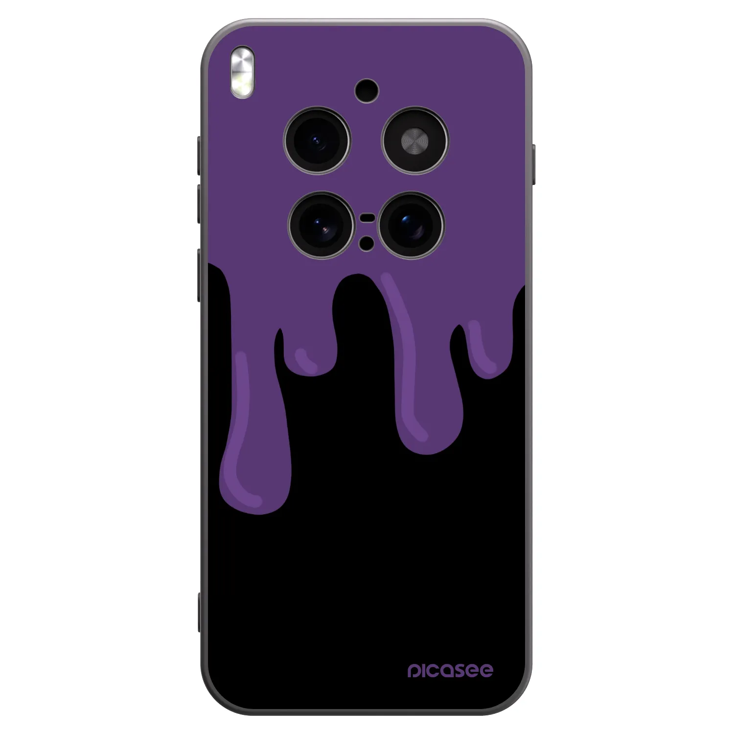 Picasee Vivo X300 Pro Hülle - Schwarzes Silikon - Purple spooky