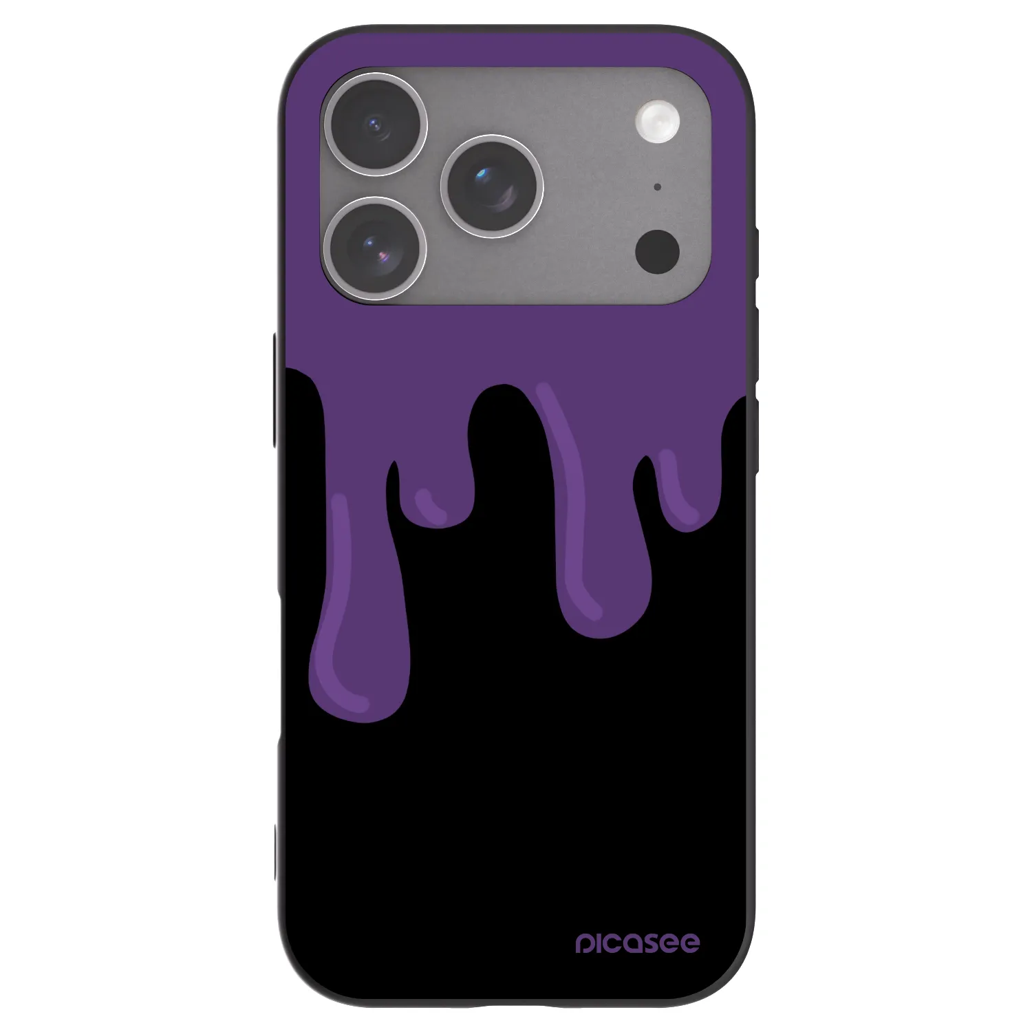 Picasee Apple iPhone 18 Pro Hülle - Schwarzes Silikon - Purple spooky