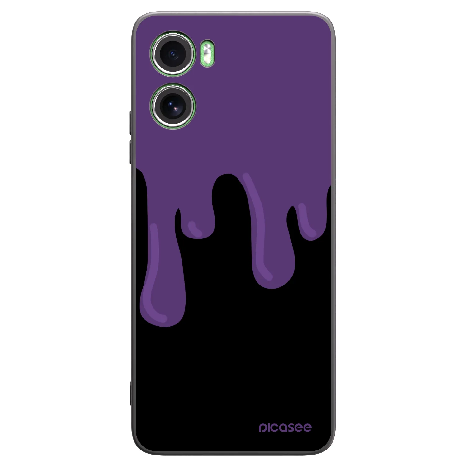 Picasee Motorola Moto G06 Hülle - Schwarzes Silikon - Purple spooky