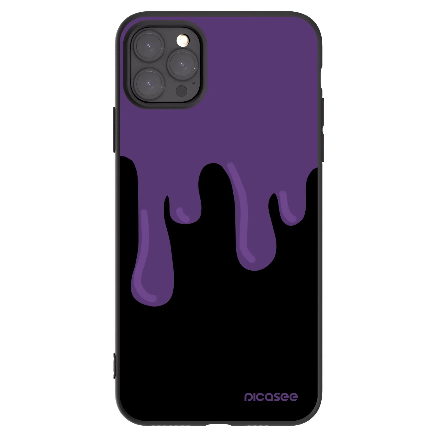 Picasee Apple iPhone 11 Pro Max Hülle - Schwarzes Silikon - Purple spooky