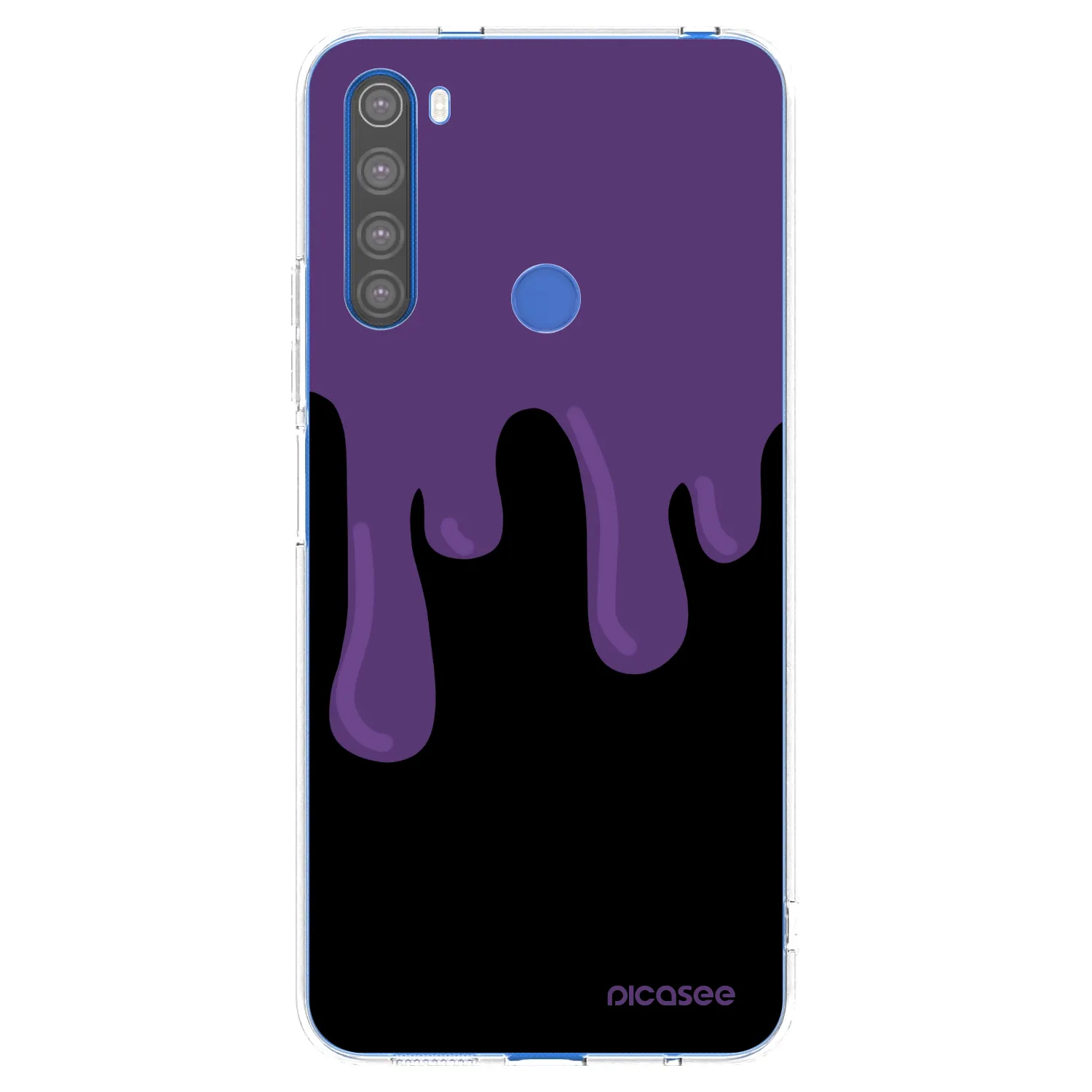 Picasee Xiaomi Redmi Note 8T Hülle - Transparentes Silikon - Purple spooky
