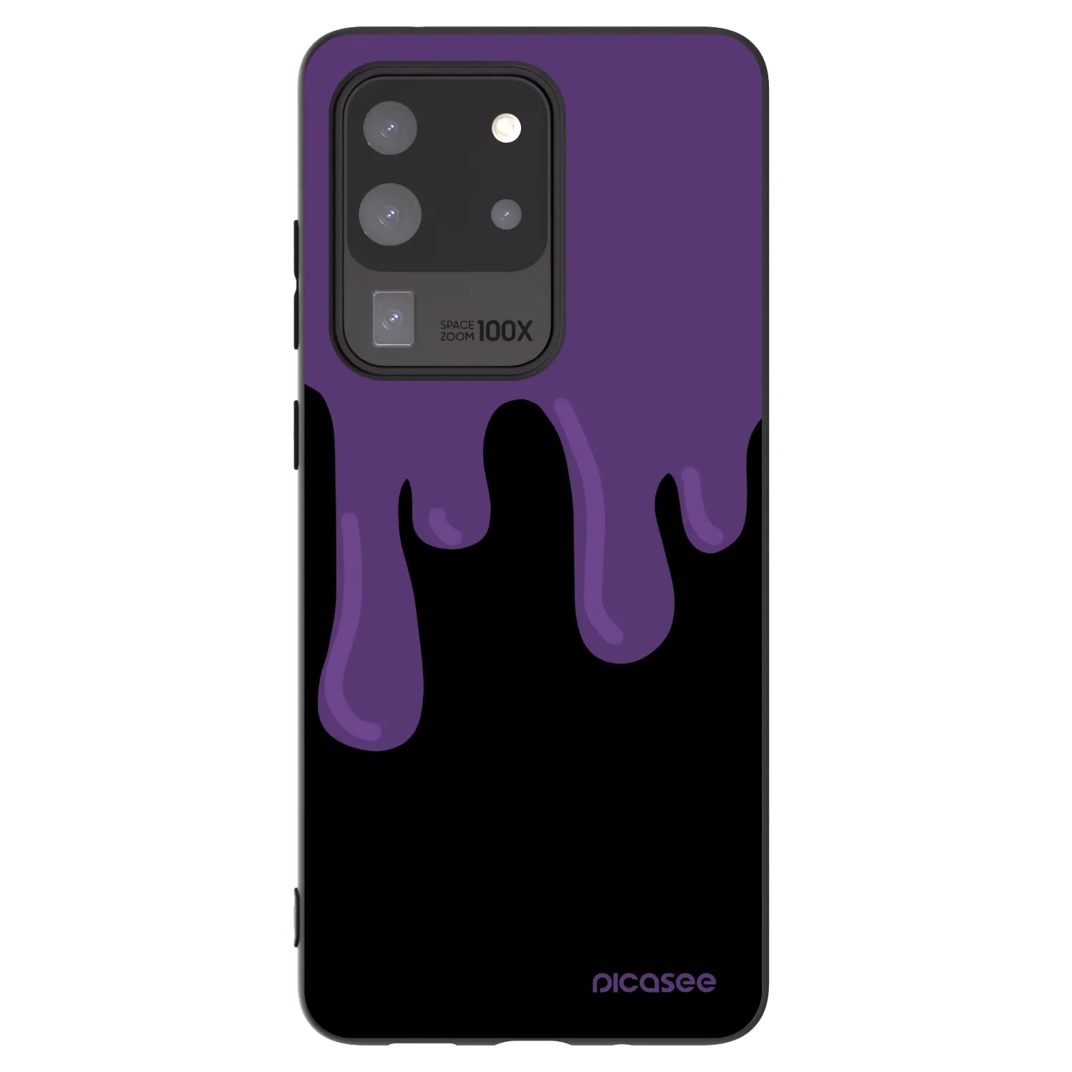 Picasee Samsung Galaxy S20 Ultra 5G G988F Hülle - Schwarzes Silikon - Purple spooky