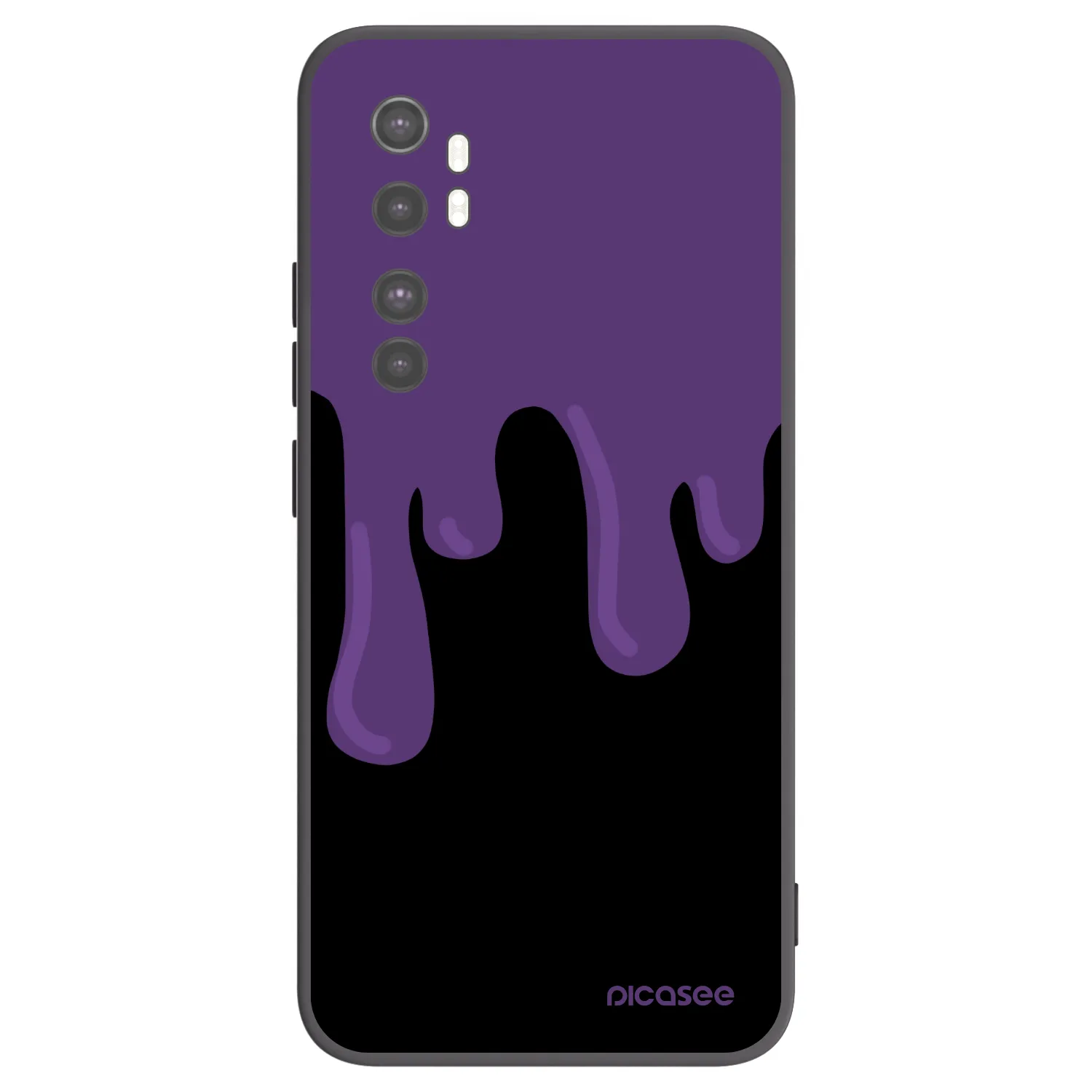 Picasee Xiaomi Mi Note 10 Lite Hülle - Schwarzes Silikon - Purple spooky