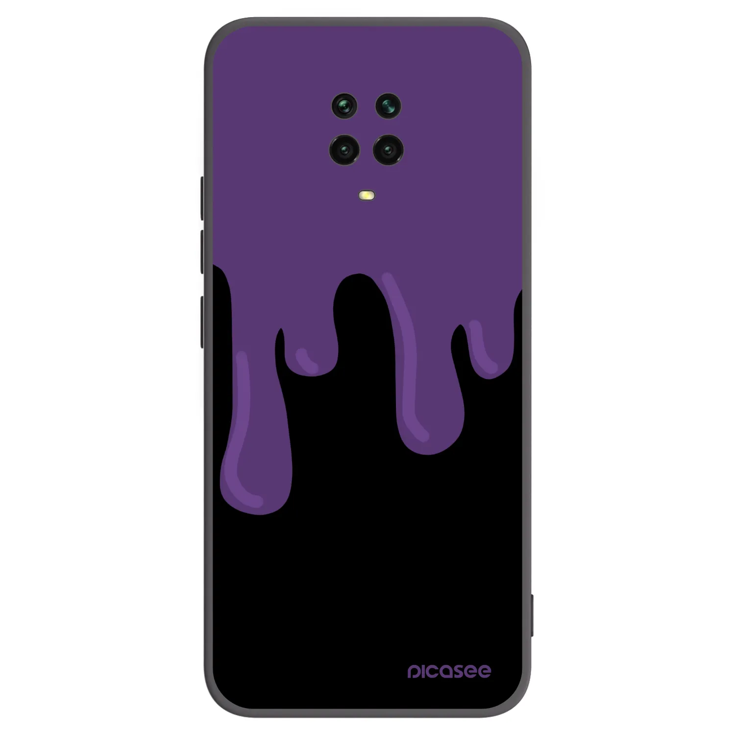 Picasee Xiaomi Redmi Note 9S Hülle - Schwarzes Silikon - Purple spooky