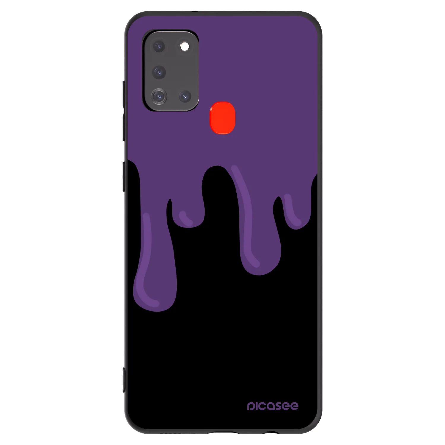 Picasee Samsung Galaxy A21s Hülle - Schwarzes Silikon - Purple spooky