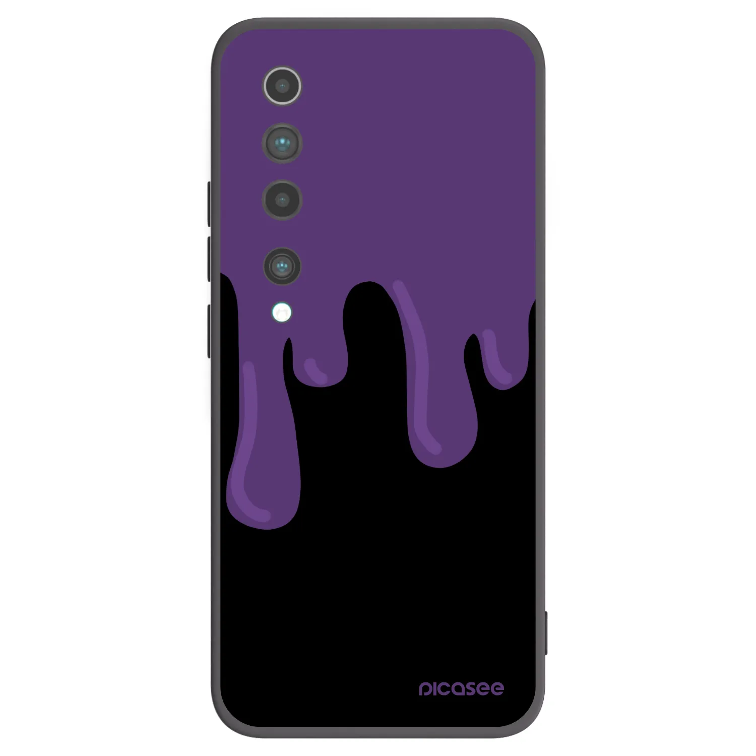 Picasee Xiaomi Mi 10 Hülle - Schwarzes Silikon - Purple spooky